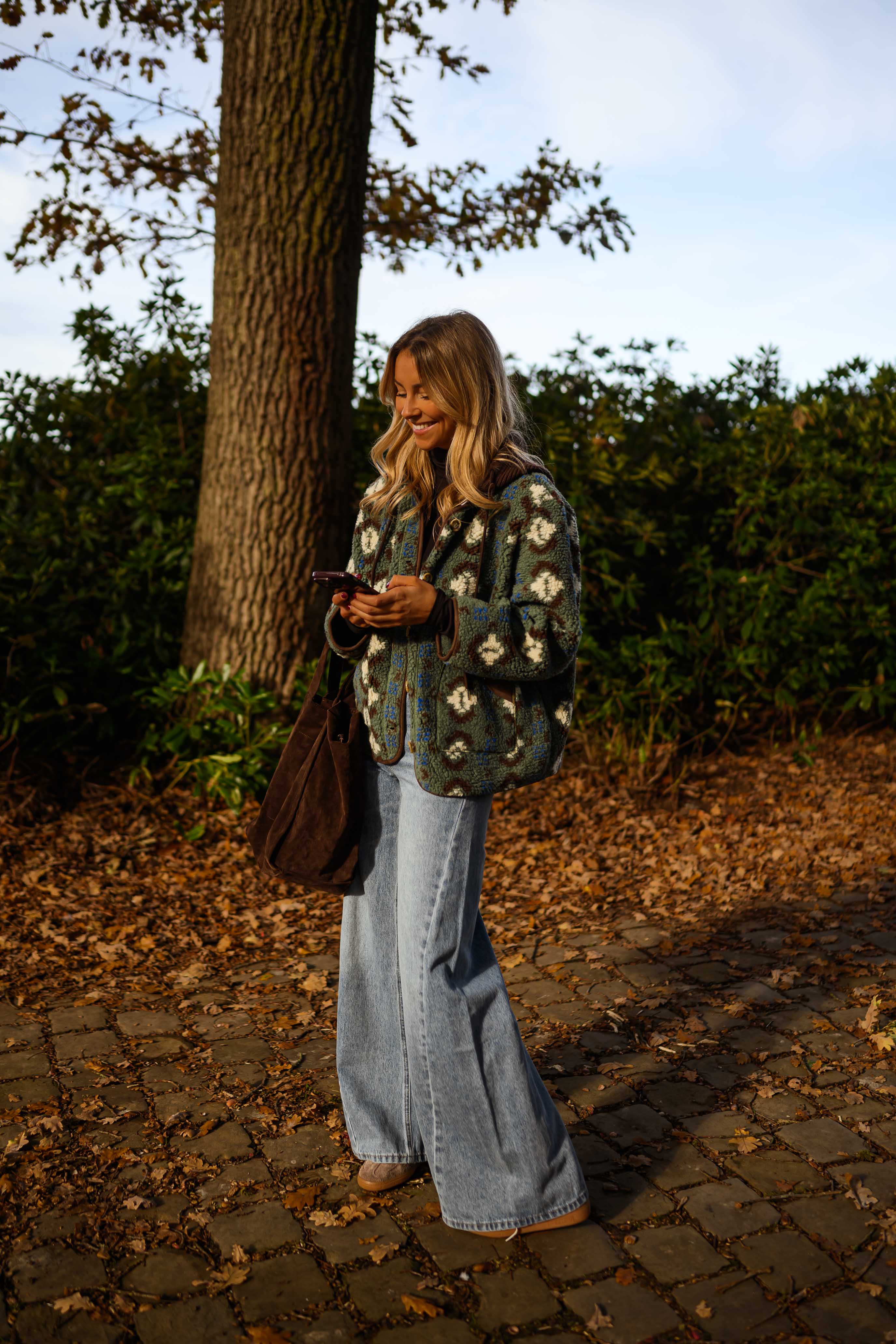 Khaki Patterned Malory Coat