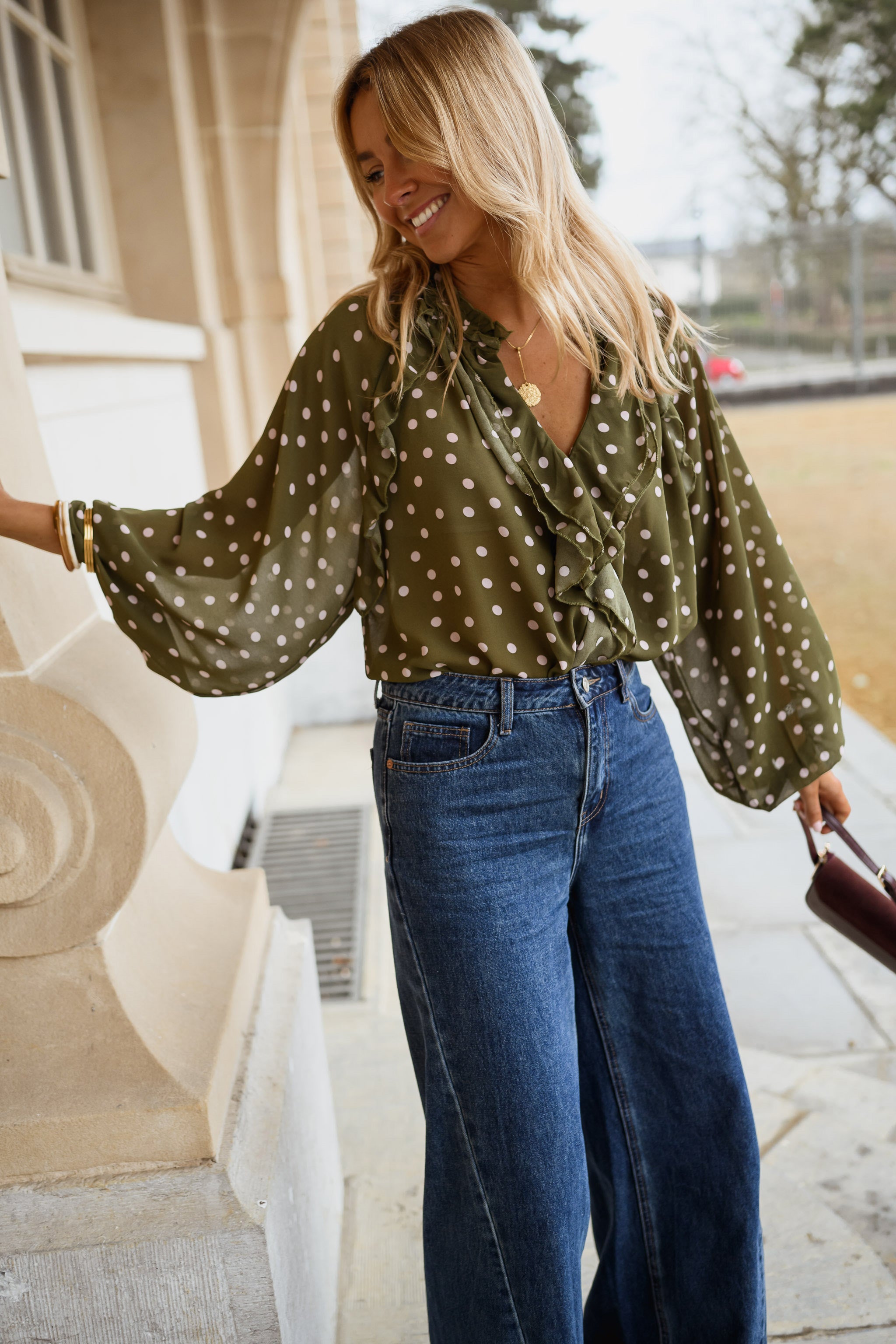 Khaki Alessia Blouse