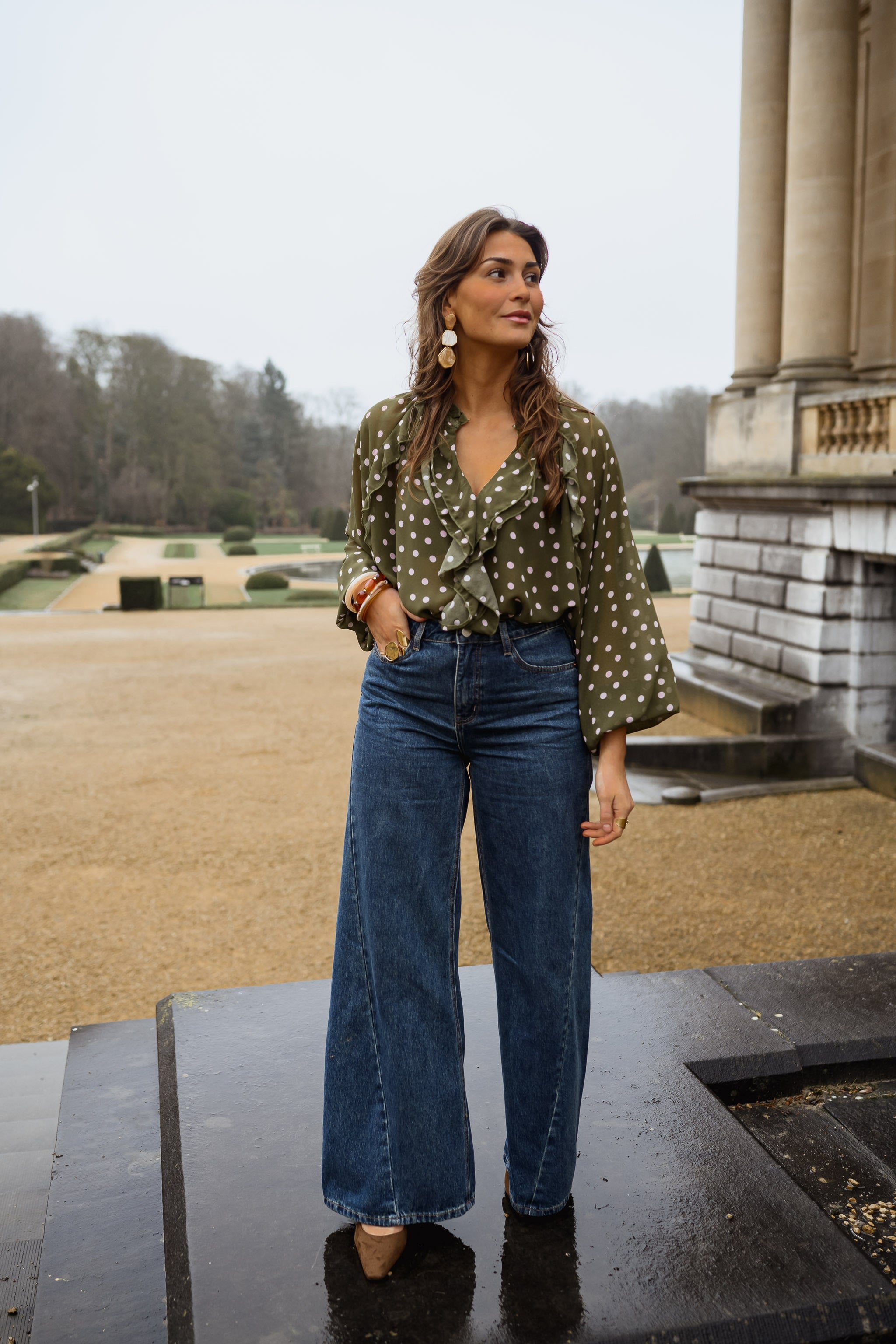 Khaki Alessia Blouse