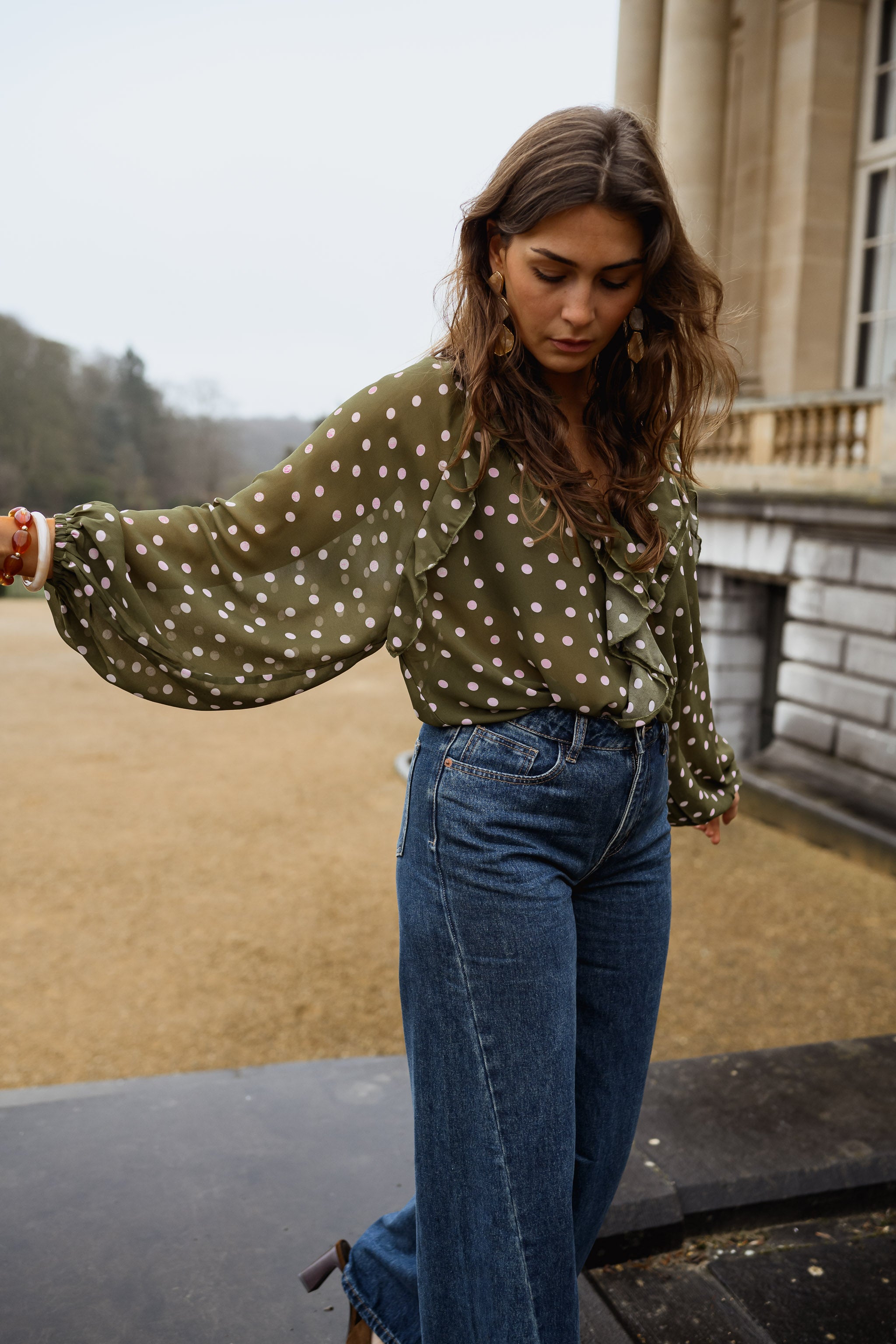 Khaki Alessia Blouse