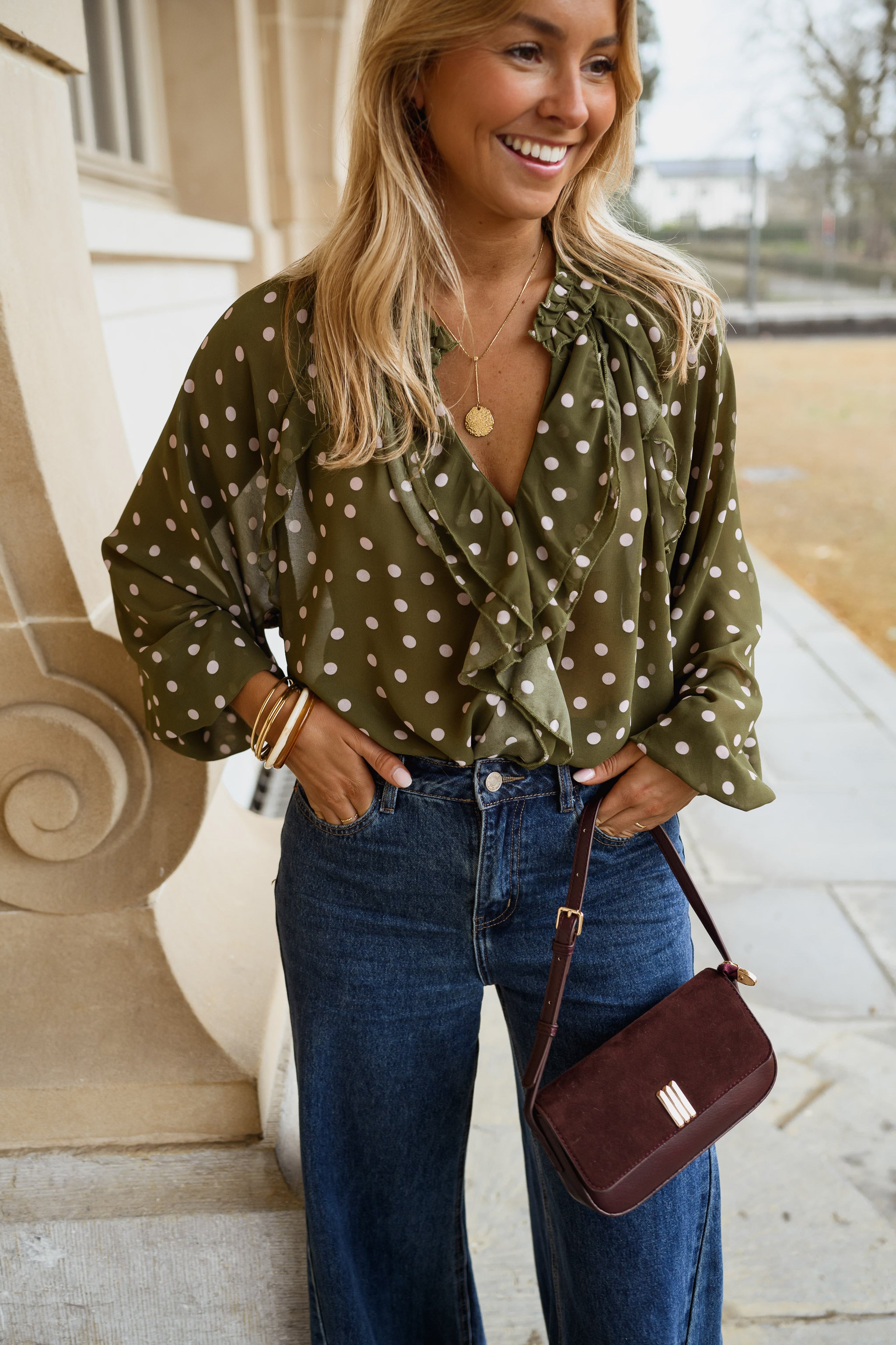 Khaki Alessia Blouse