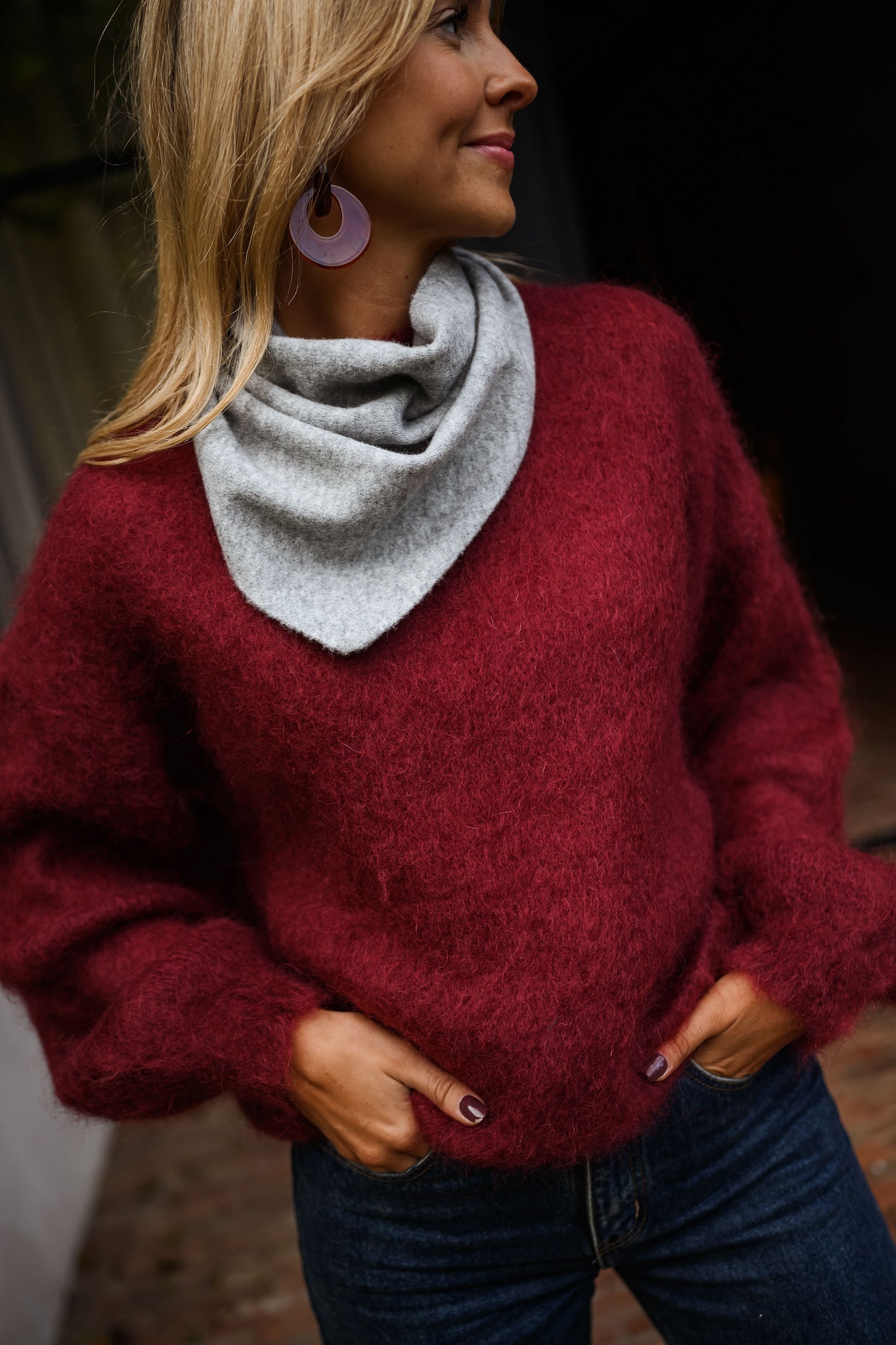 Light Grey Demi Scarf