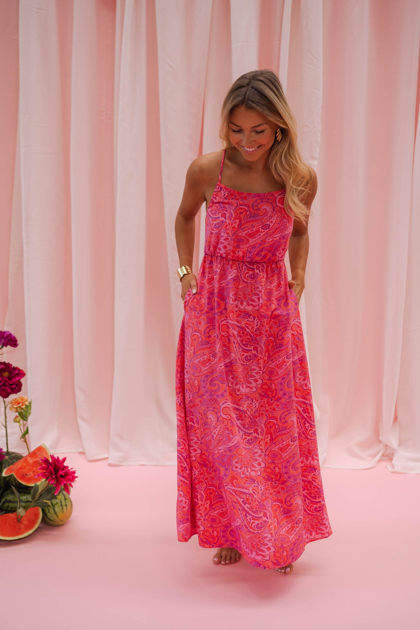 Red and Purple Anya Dress