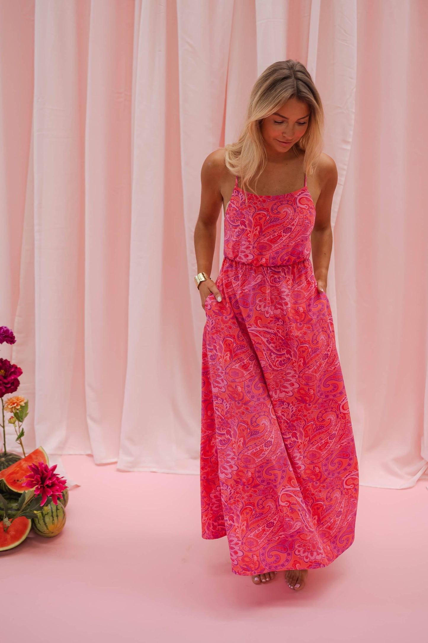 Red and Purple Anya Dress