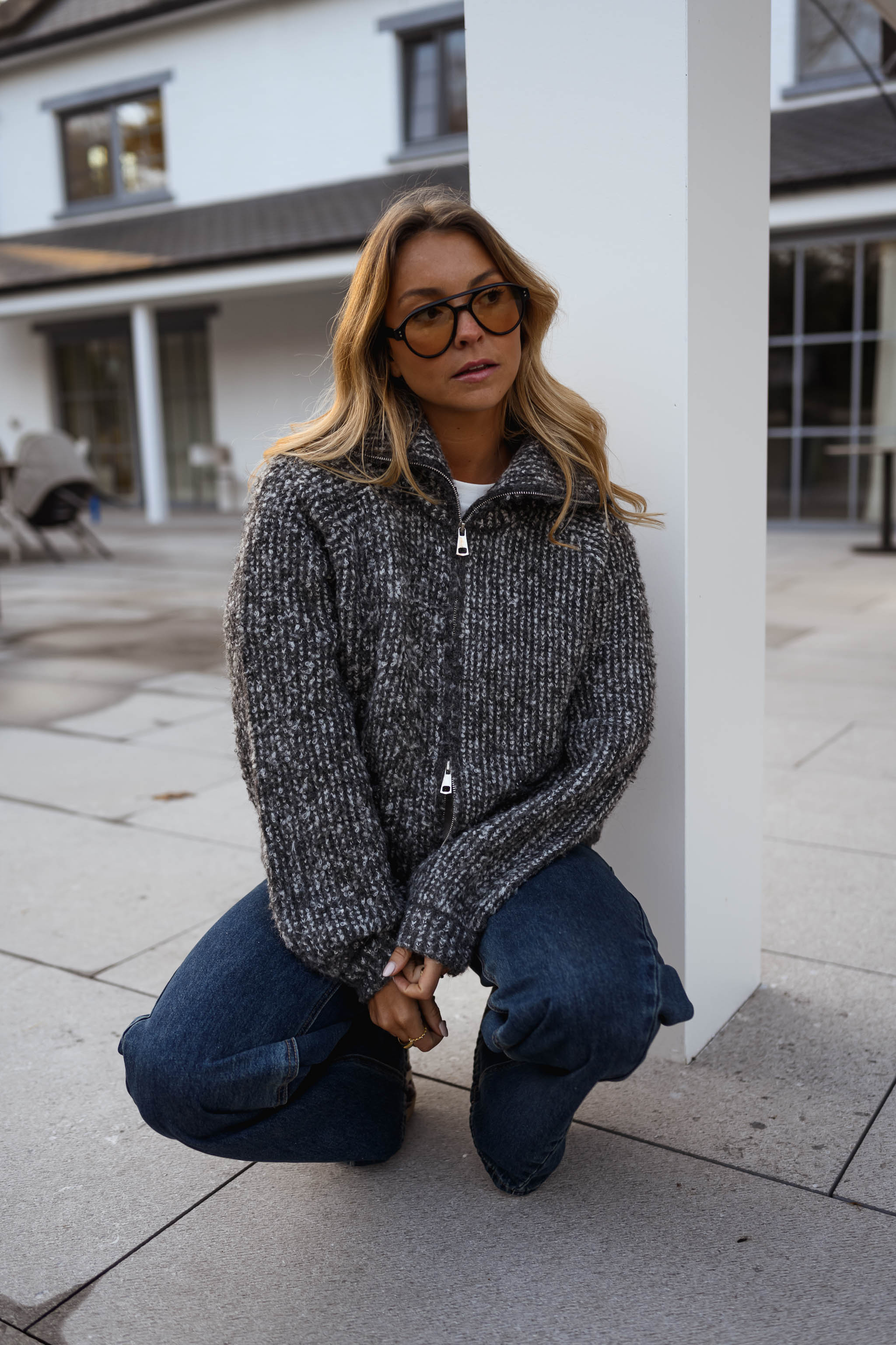 Mottled Grey Feyre Cardigan