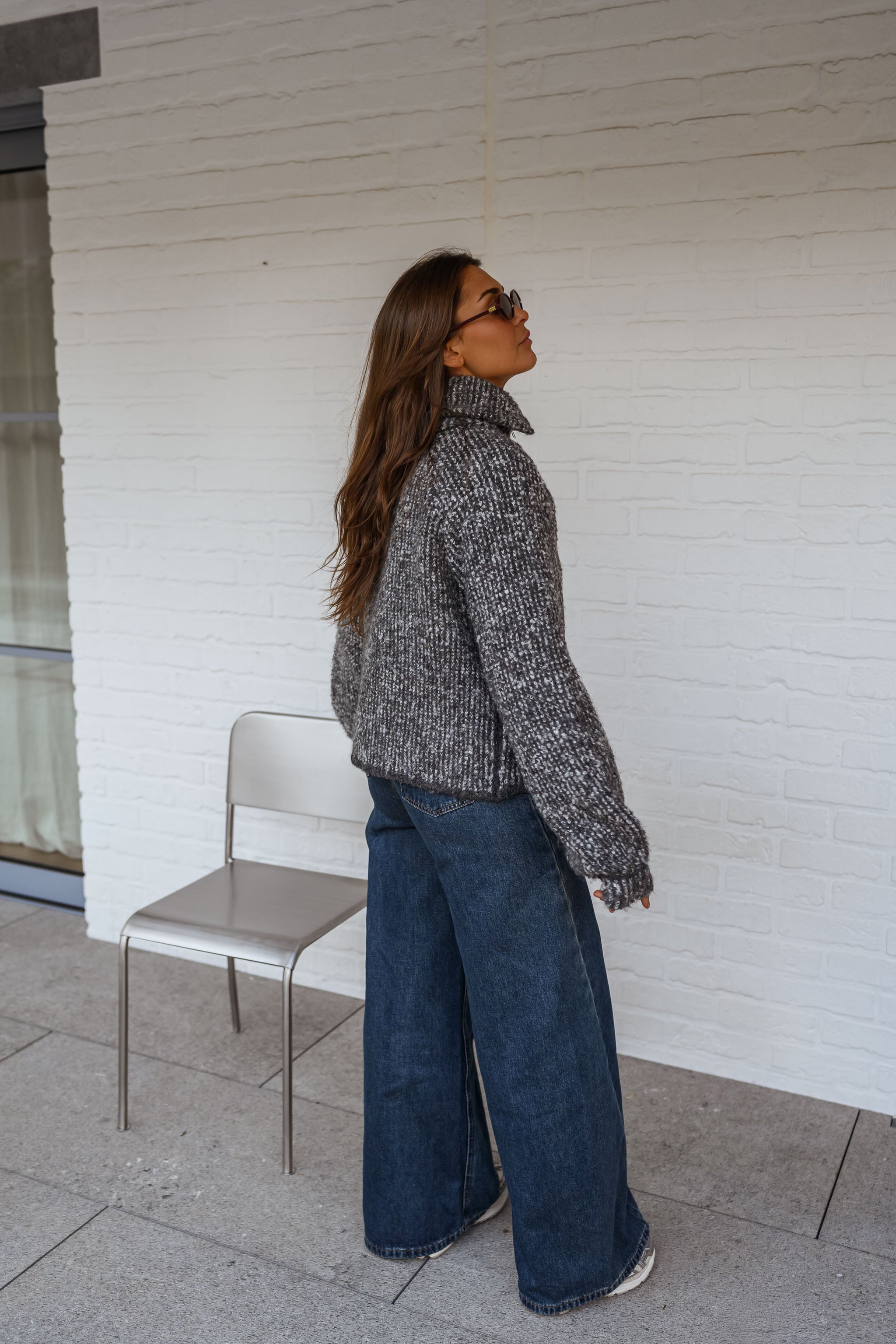 Mottled Grey Feyre Cardigan