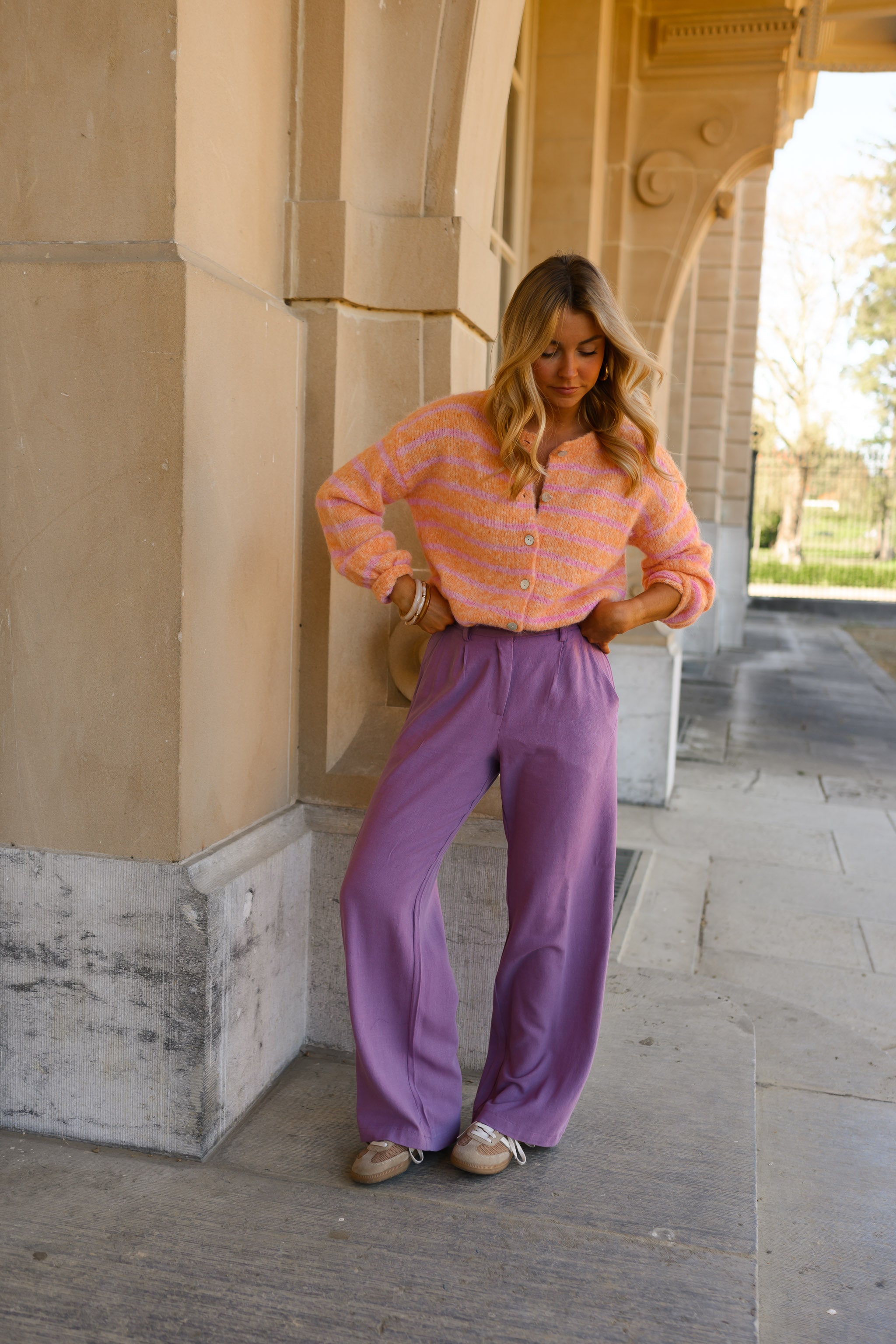 Orange And Pink Sego Cardigan