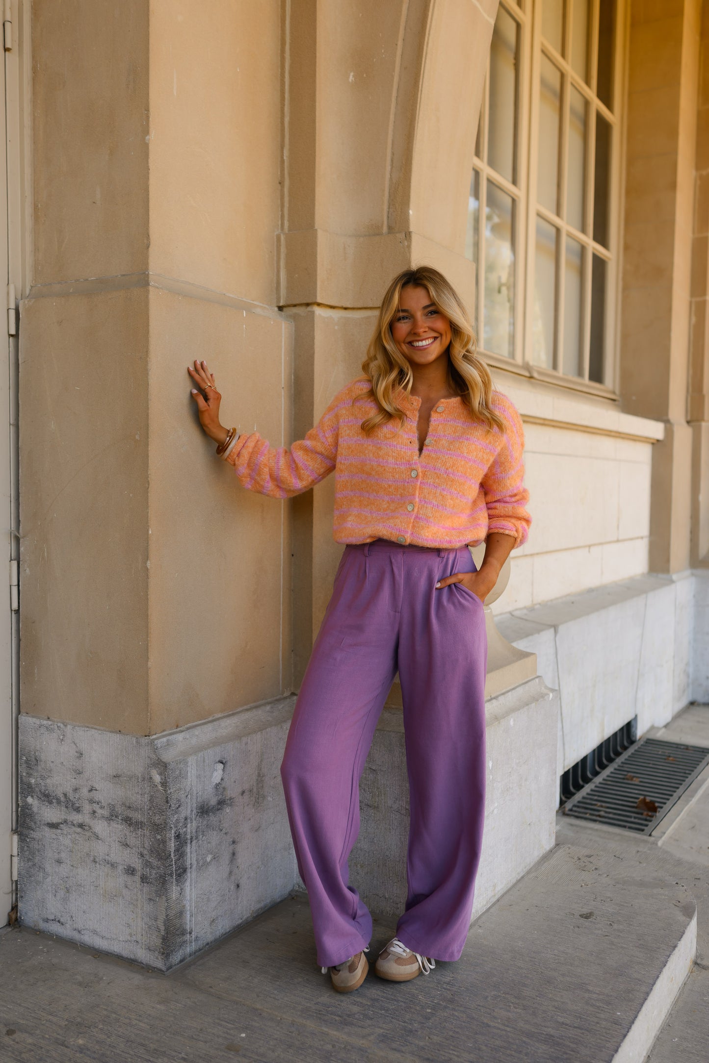 Orange And Pink Sego Cardigan