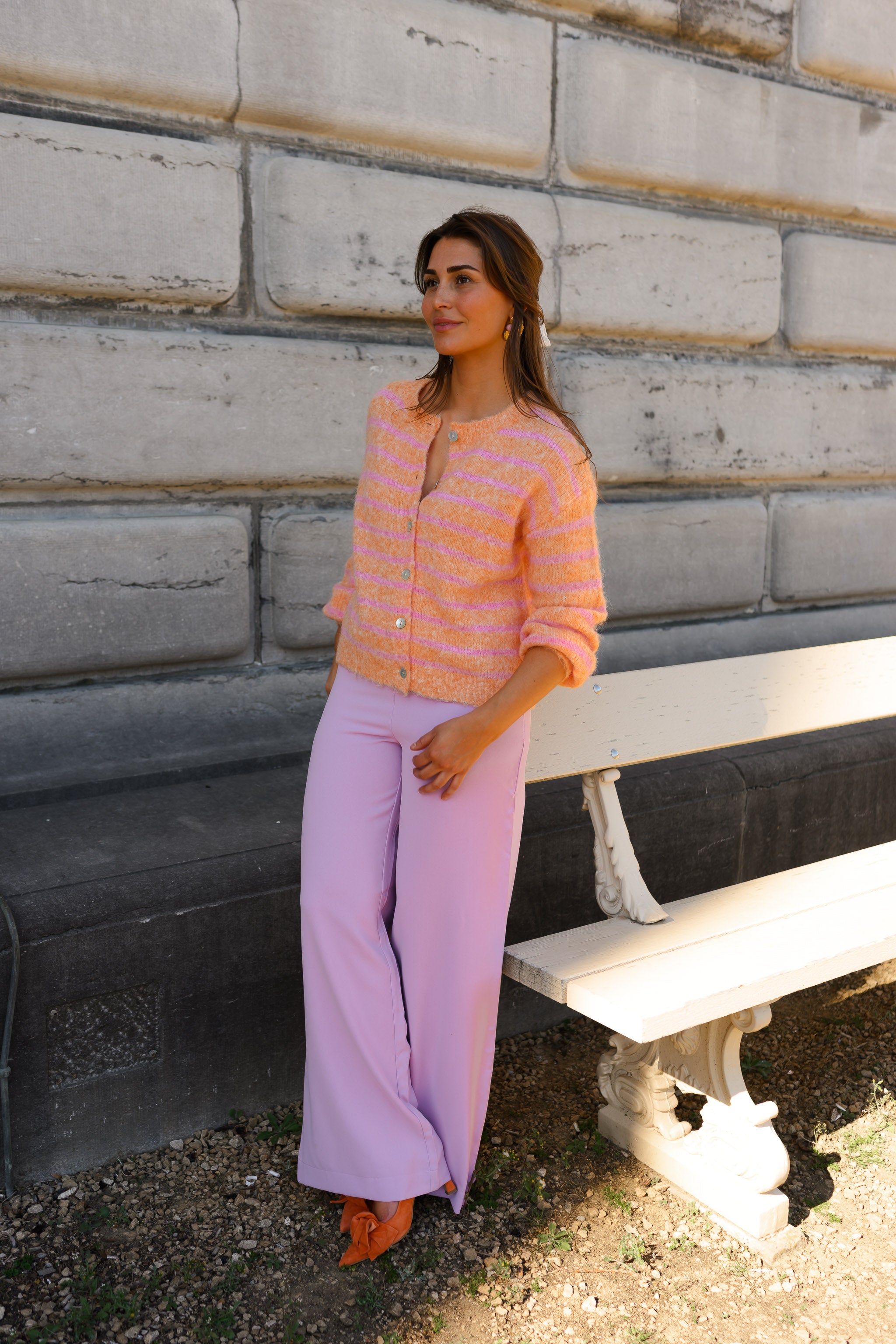 Orange And Pink Sego Cardigan