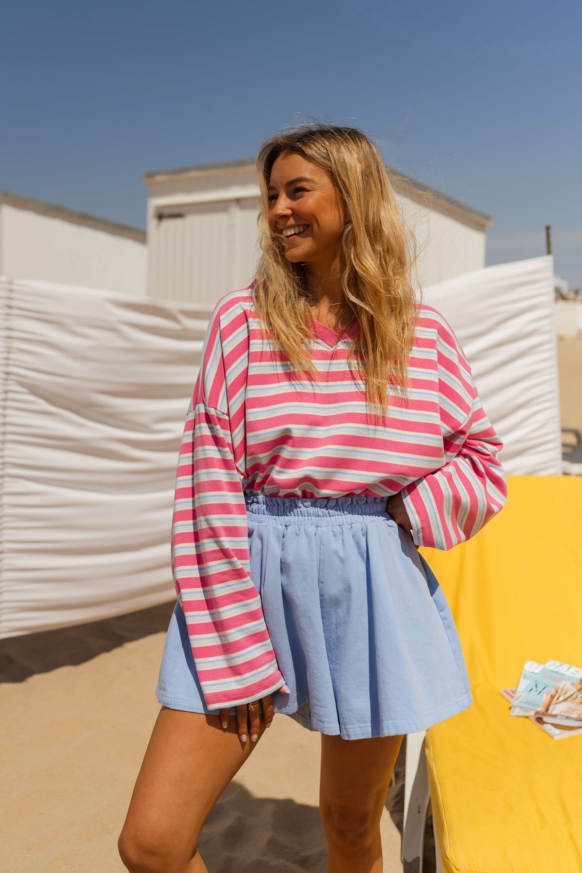 Pink and Blue Dorota T-shirt