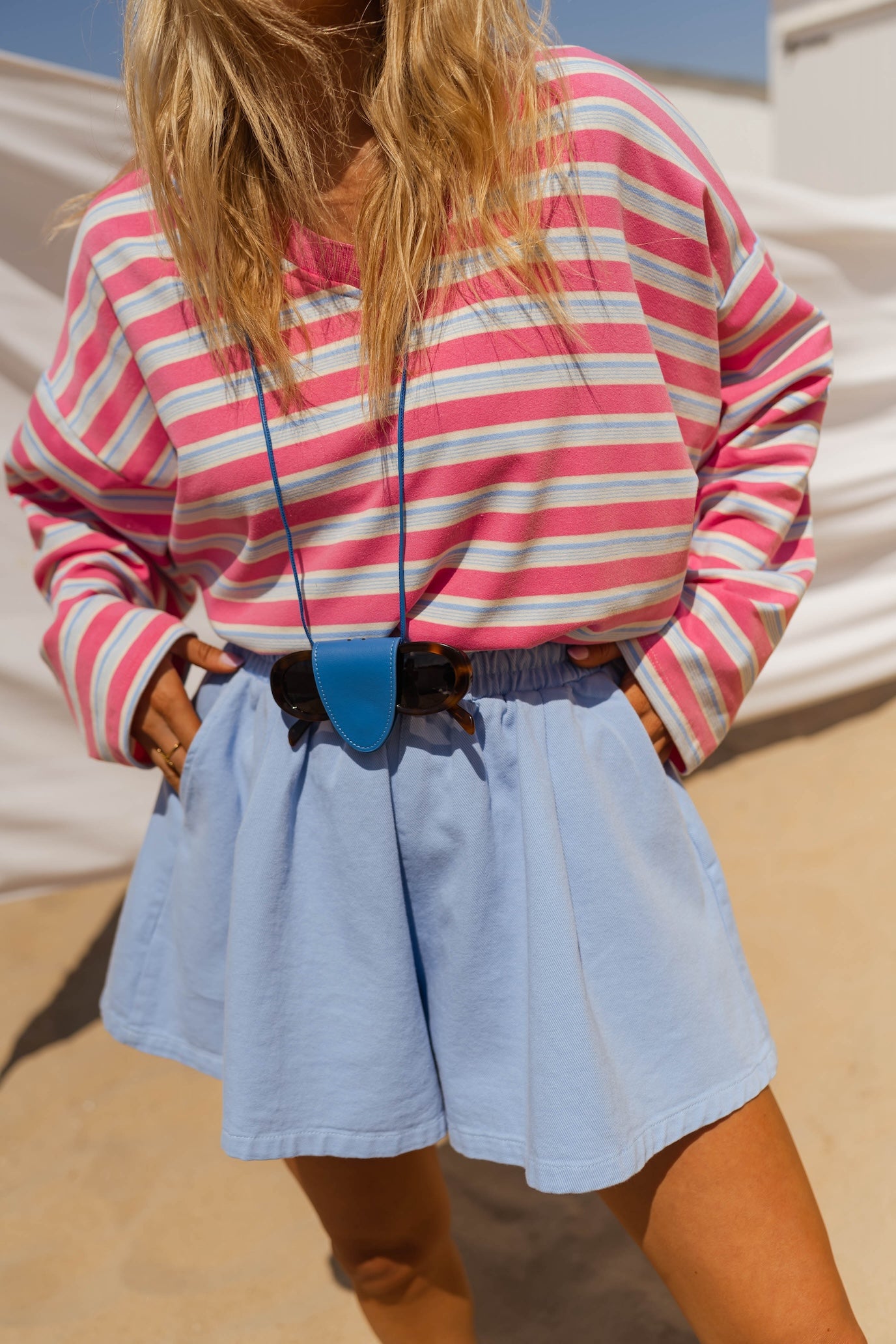 Pink and Blue Dorota T-shirt