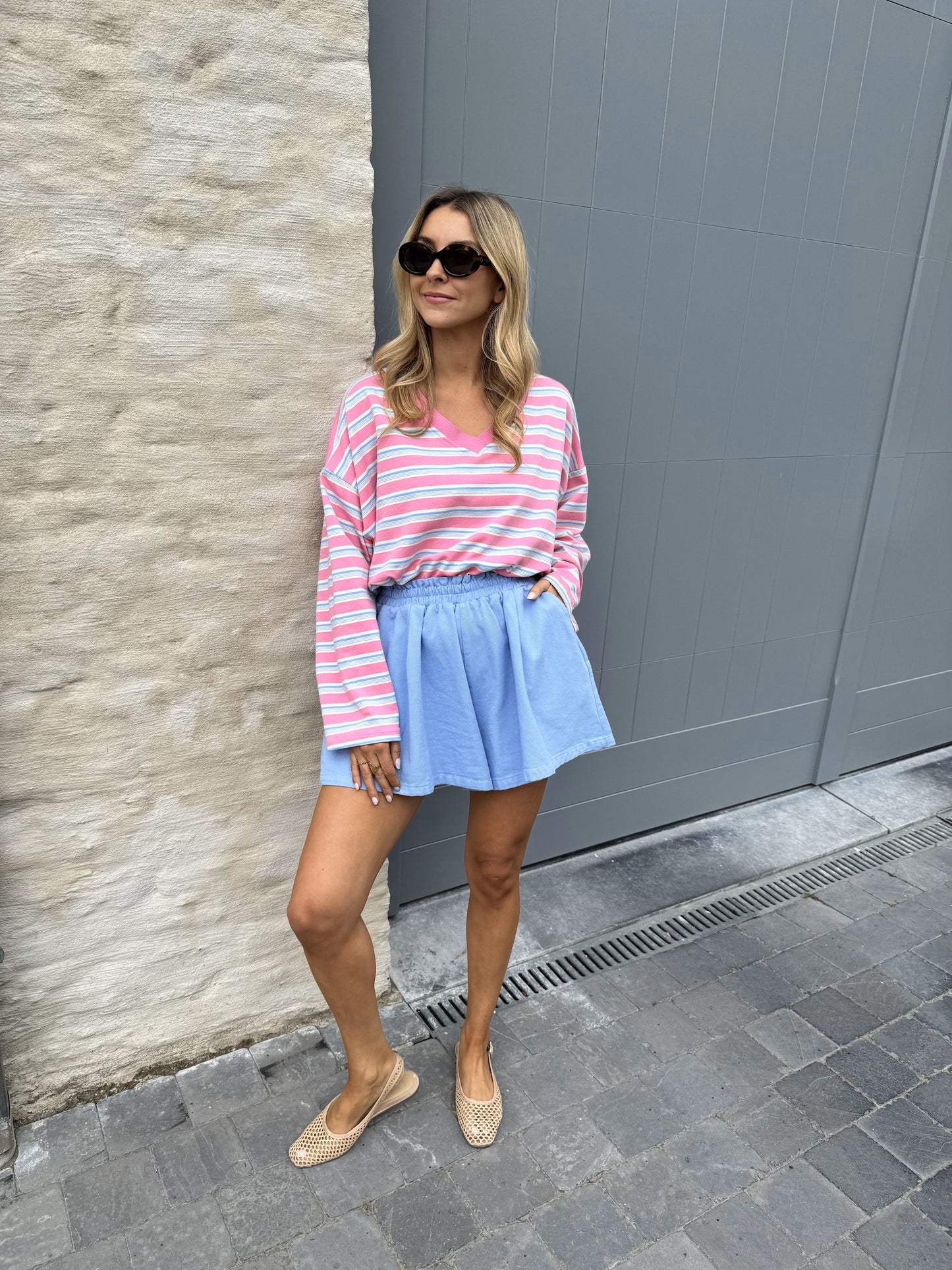 Pink and Blue Dorota T-shirt