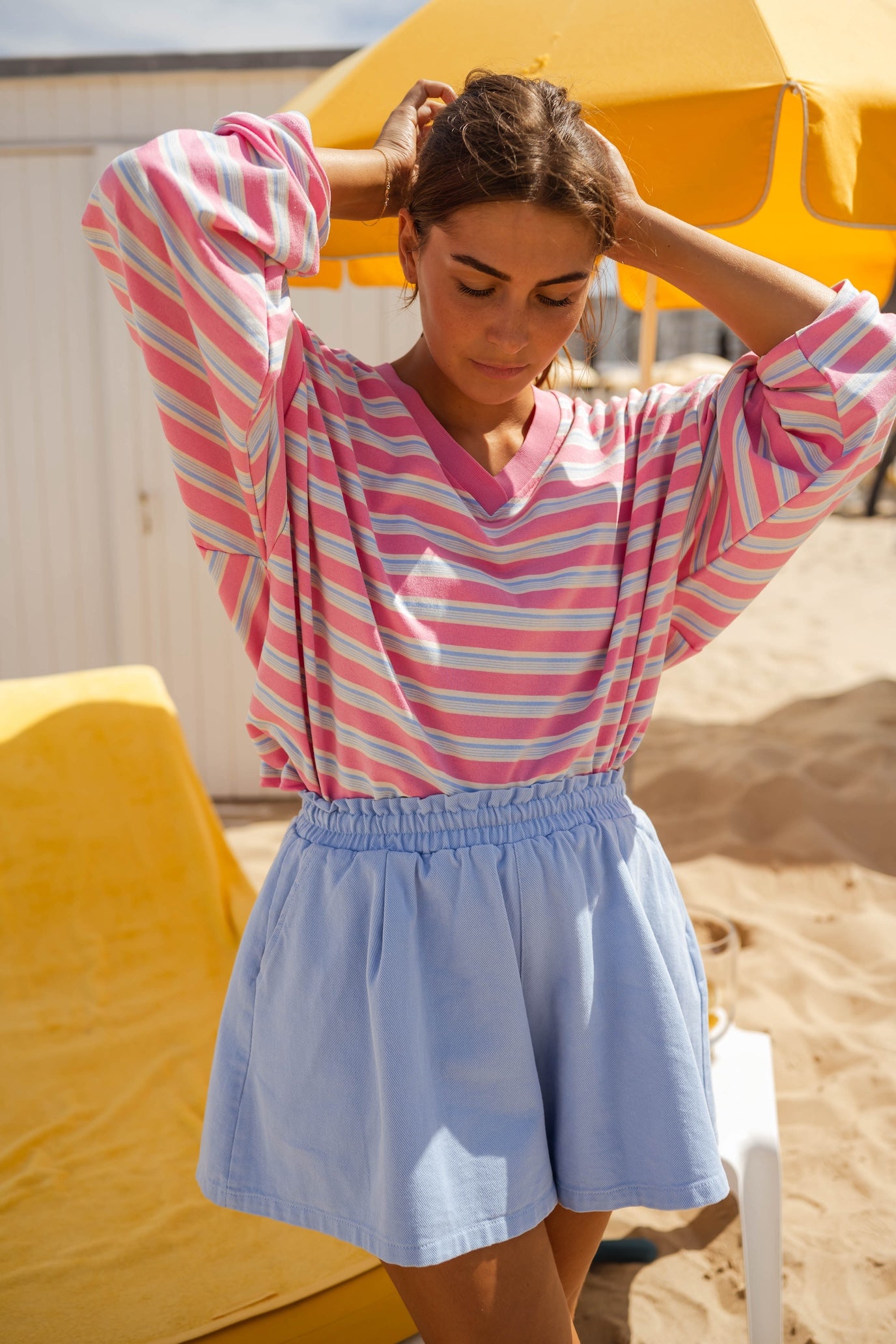 Pink and Blue Dorota T-shirt