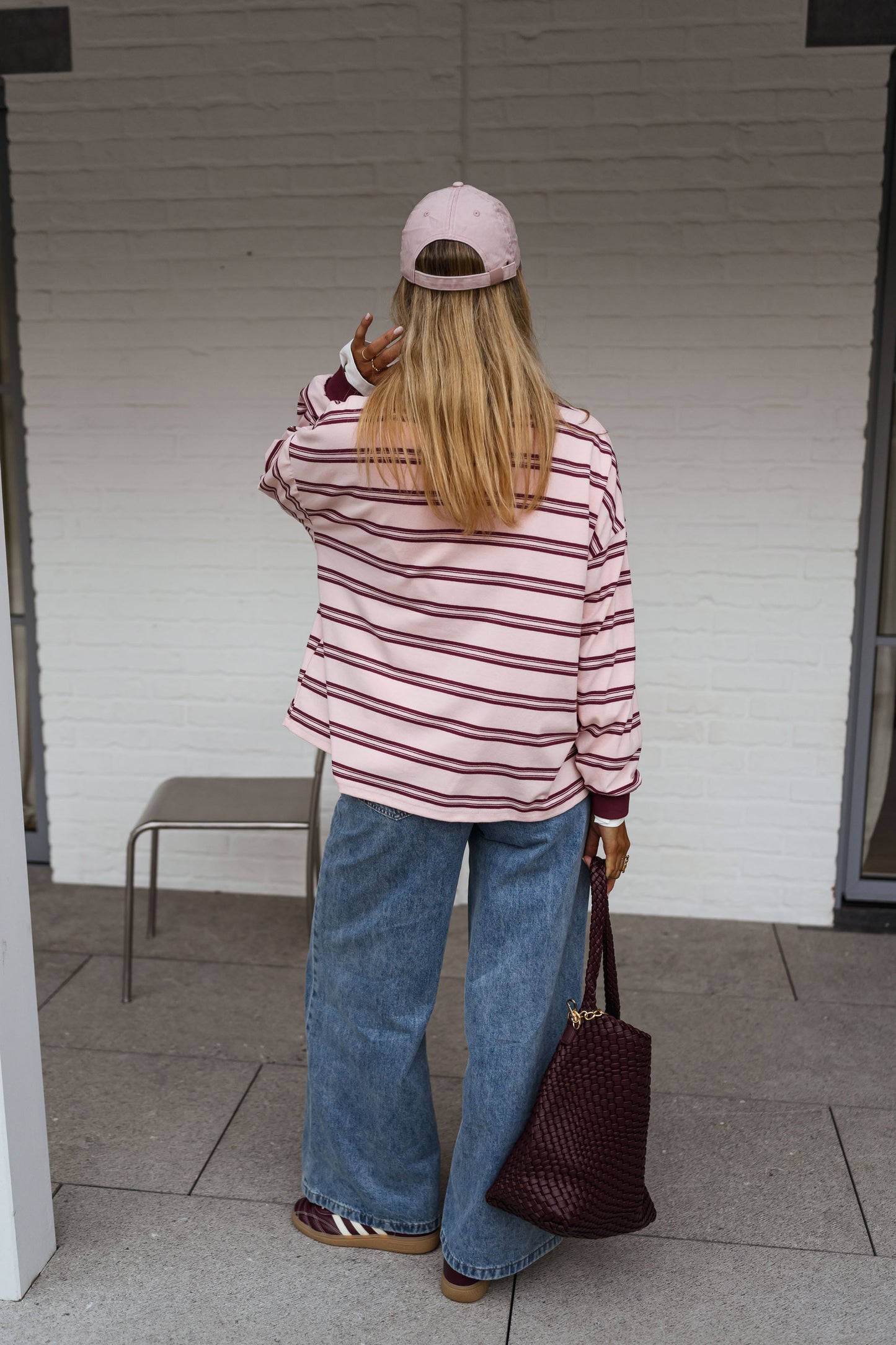 Pink and Burgundy Amilia Polo Shirt