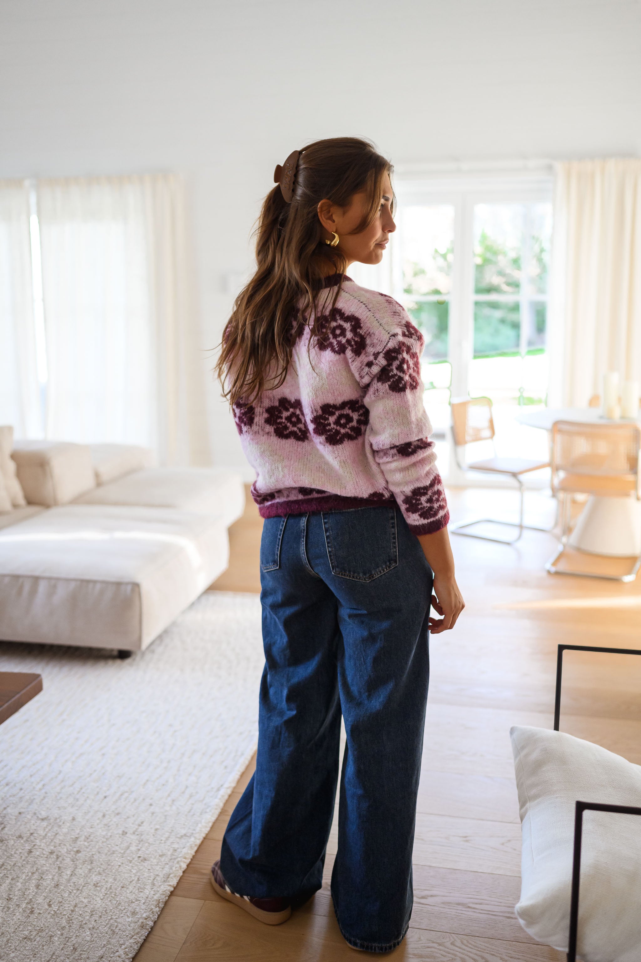Pink and Burgundy Nesta Sweater
