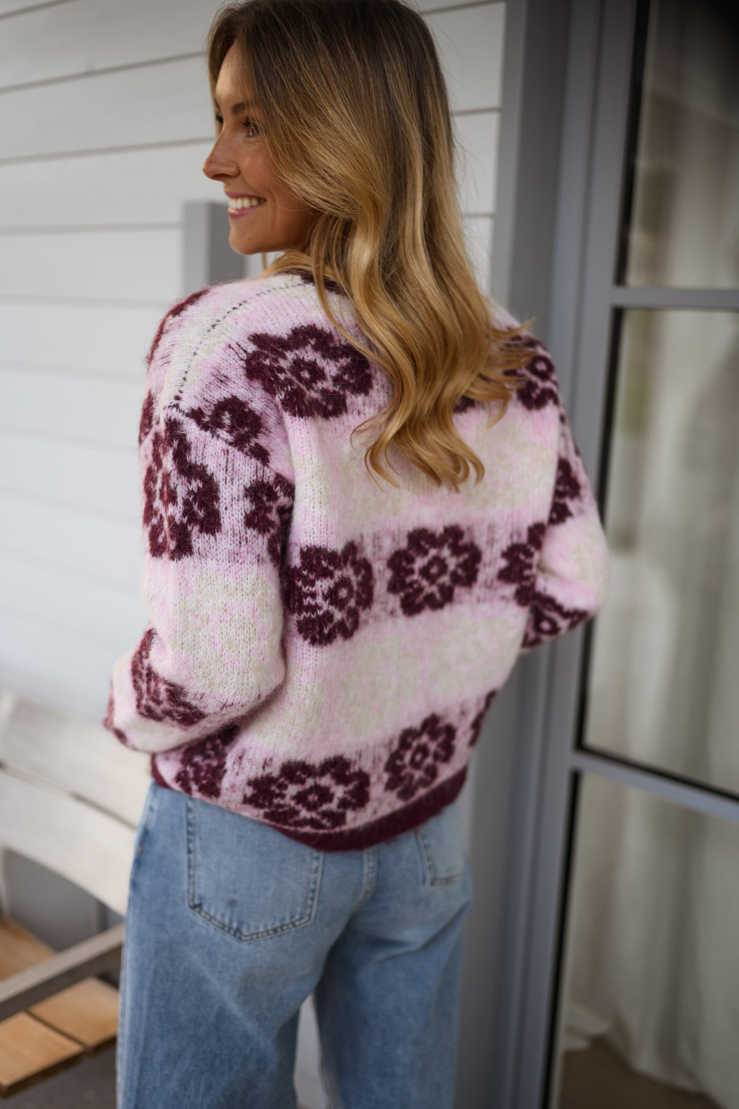 Pink and Burgundy Nesta Sweater