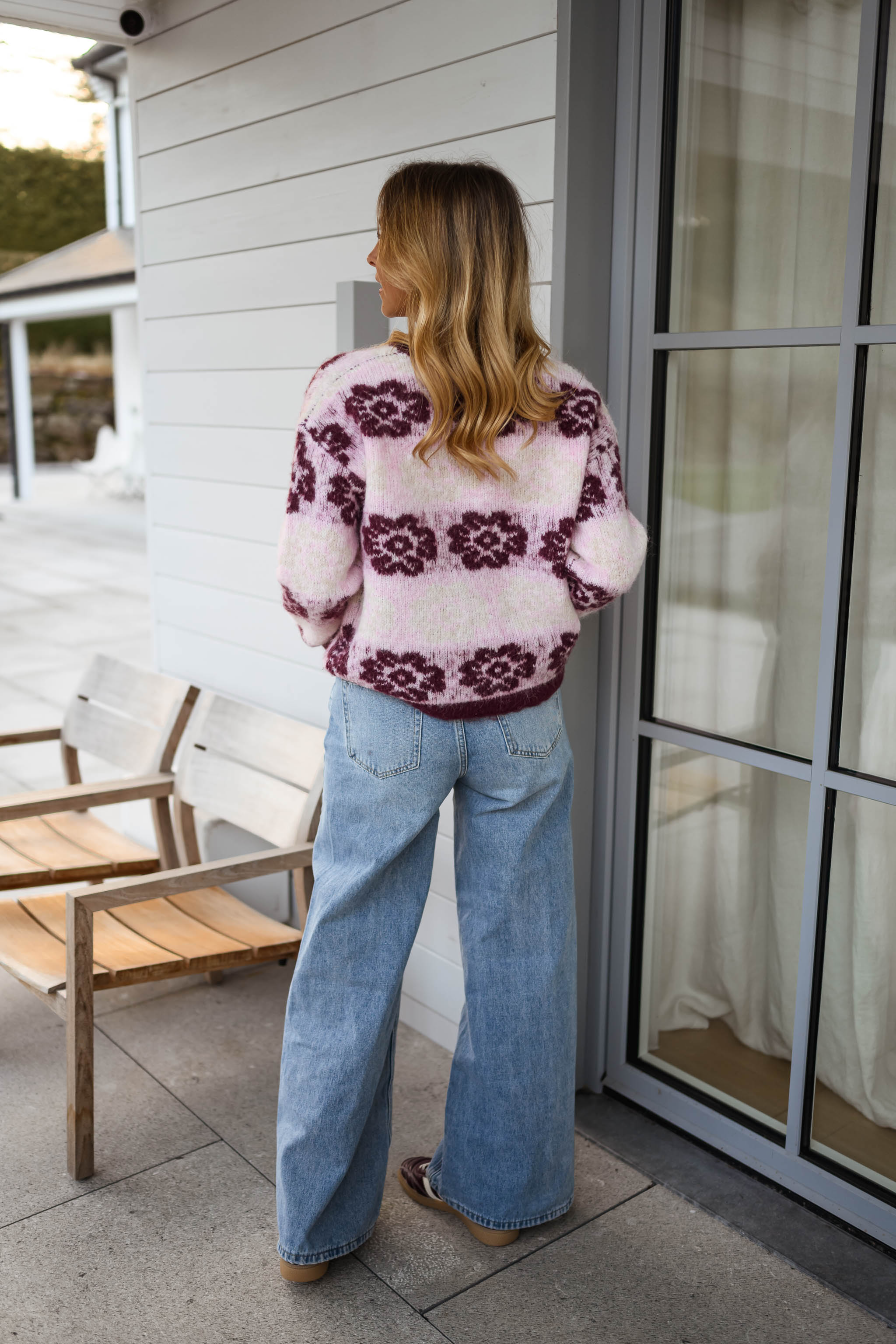 Pink and Burgundy Nesta Sweater