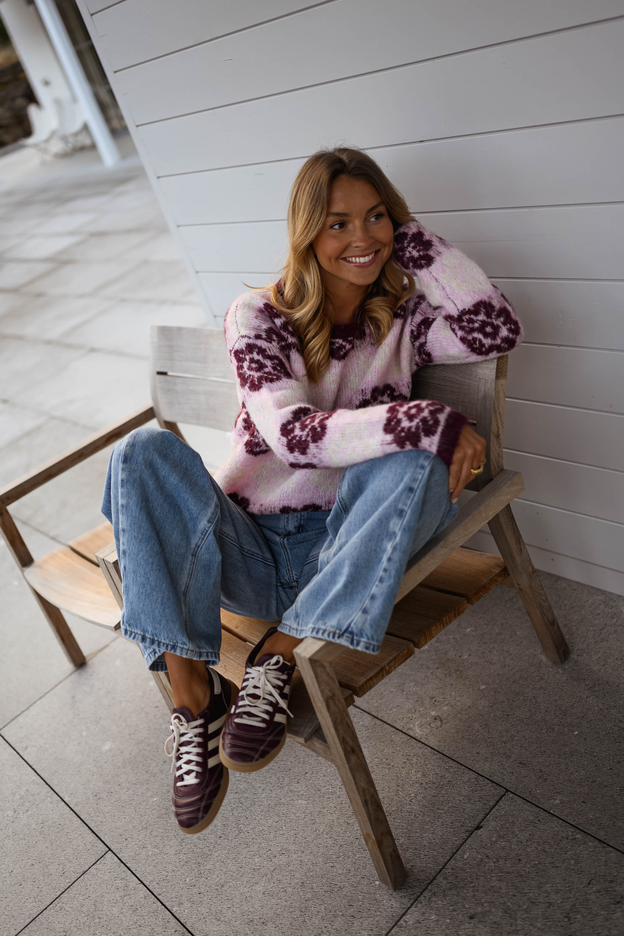 Pink and Burgundy Nesta Sweater