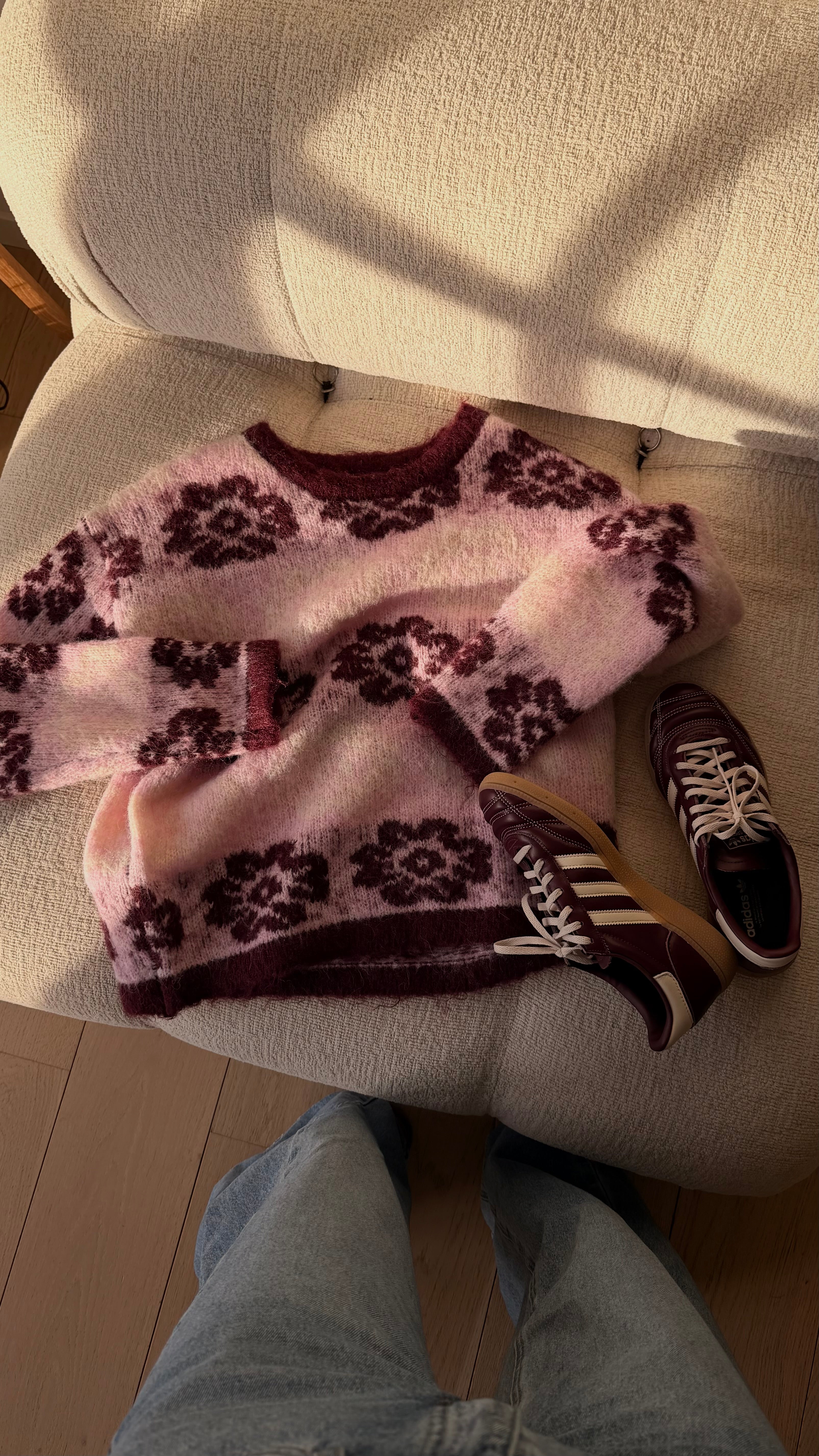 Pink and Burgundy Nesta Sweater