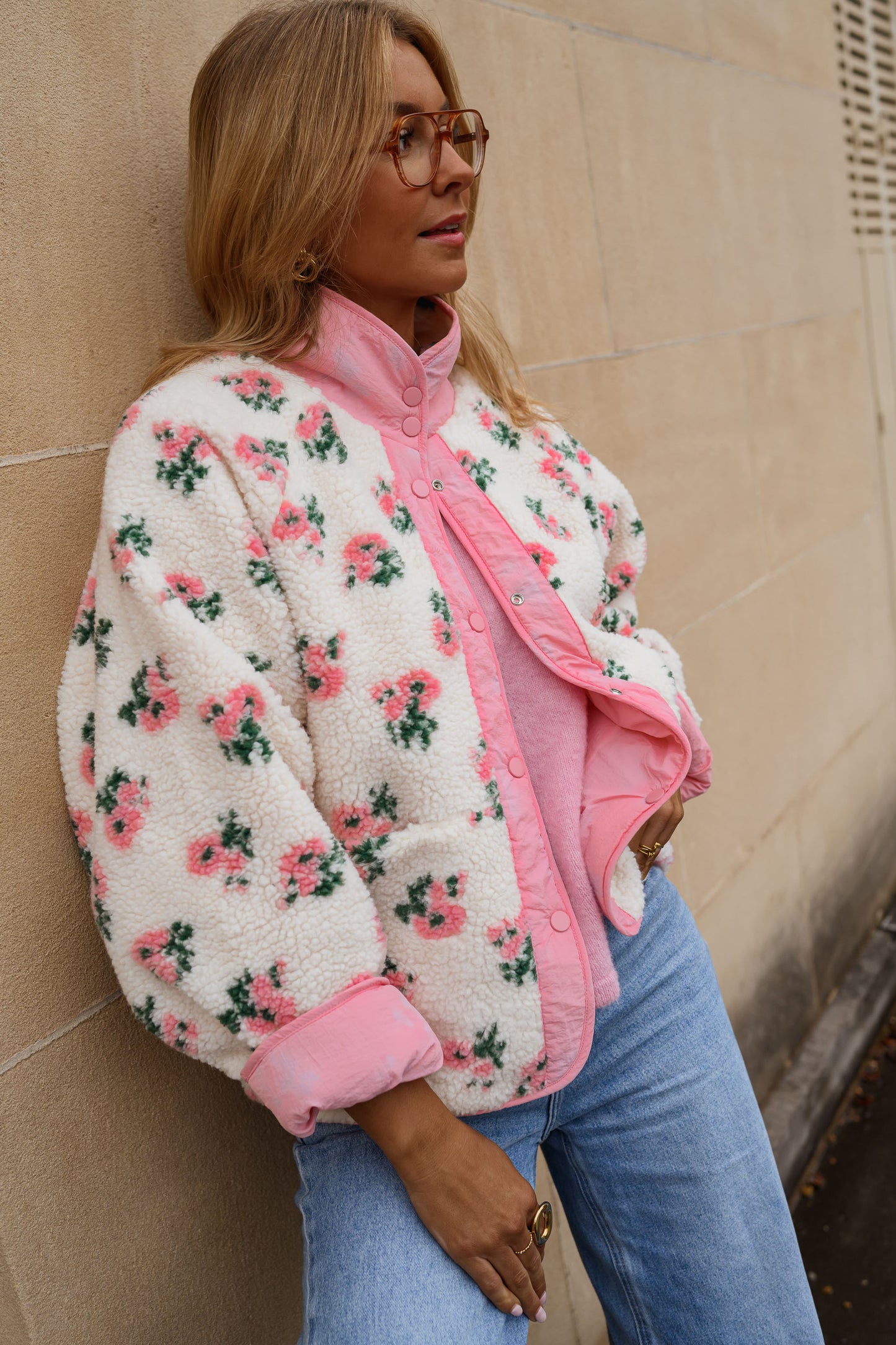 Pink and Ecru Martina Jacket