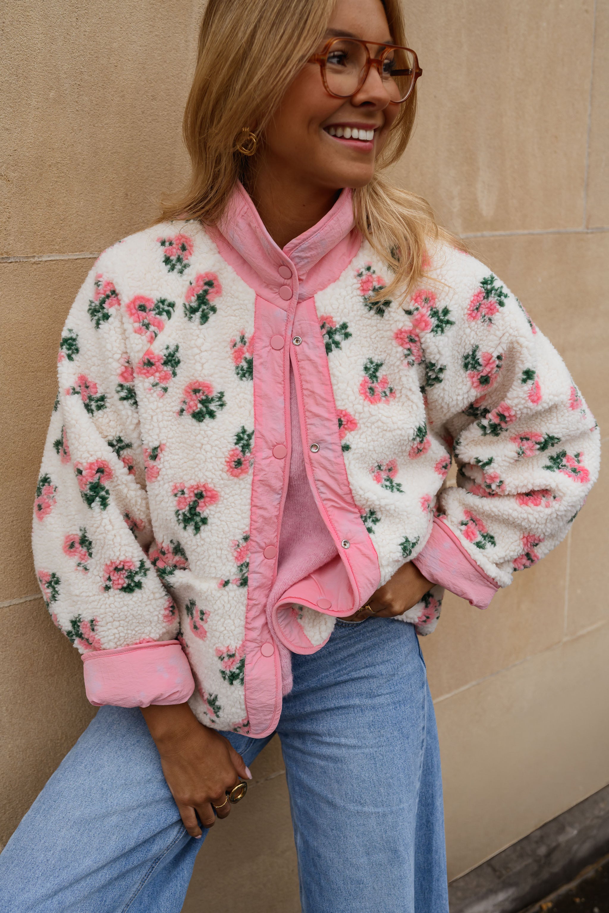Pink and Ecru Martina Jacket