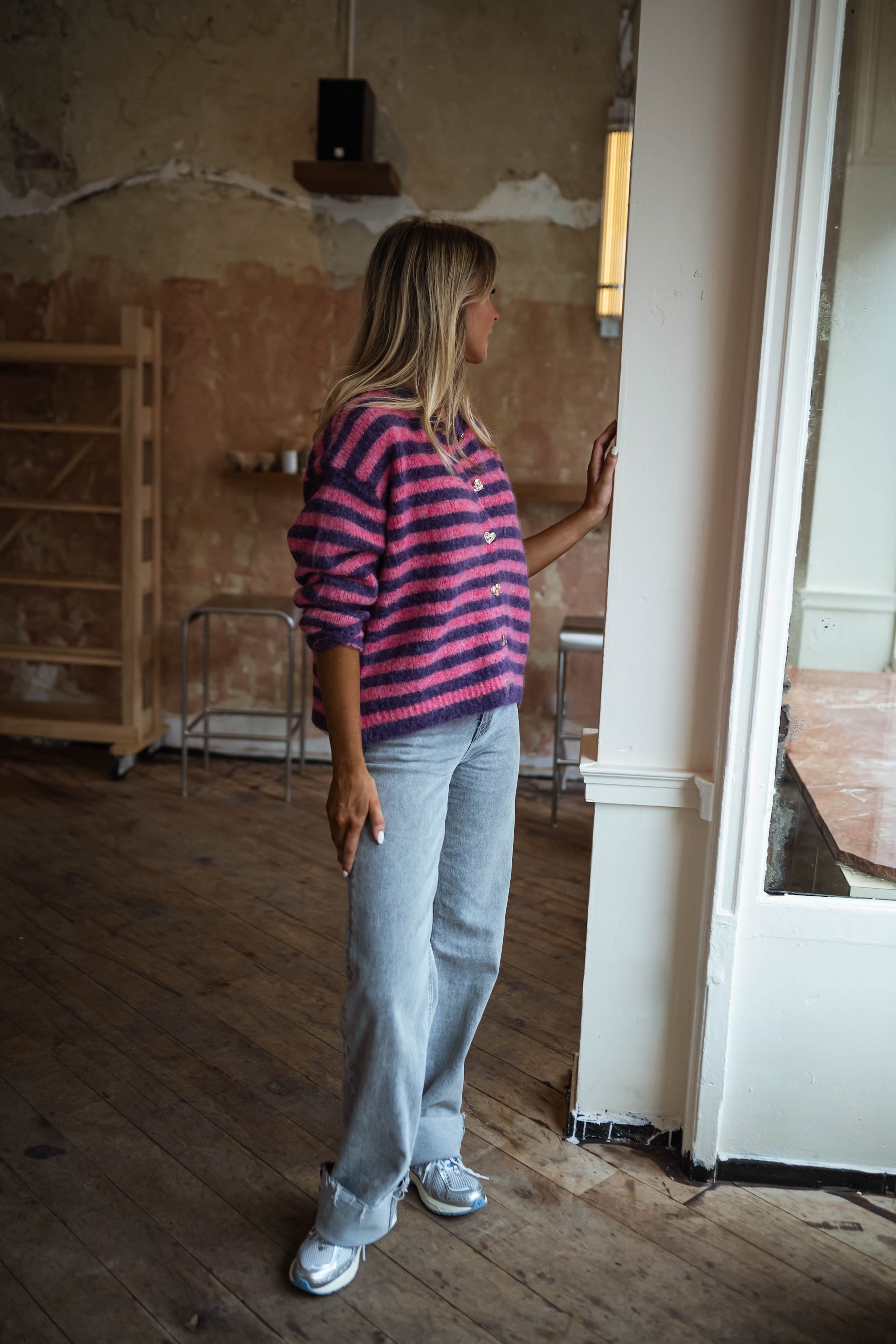 Pink and Purple Striped Cybelle Cardigan