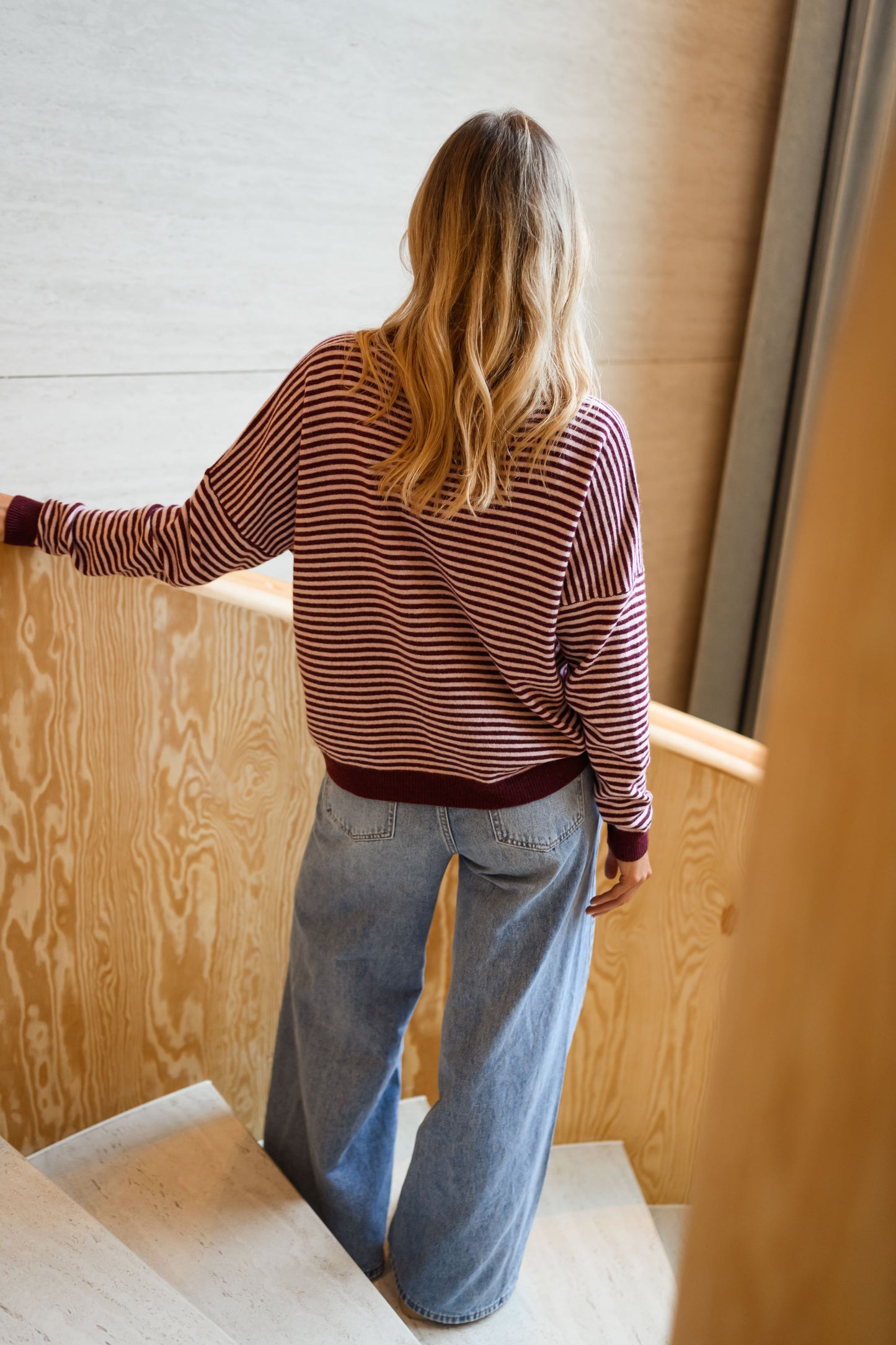 Pink and Red Striped Leona Sweater