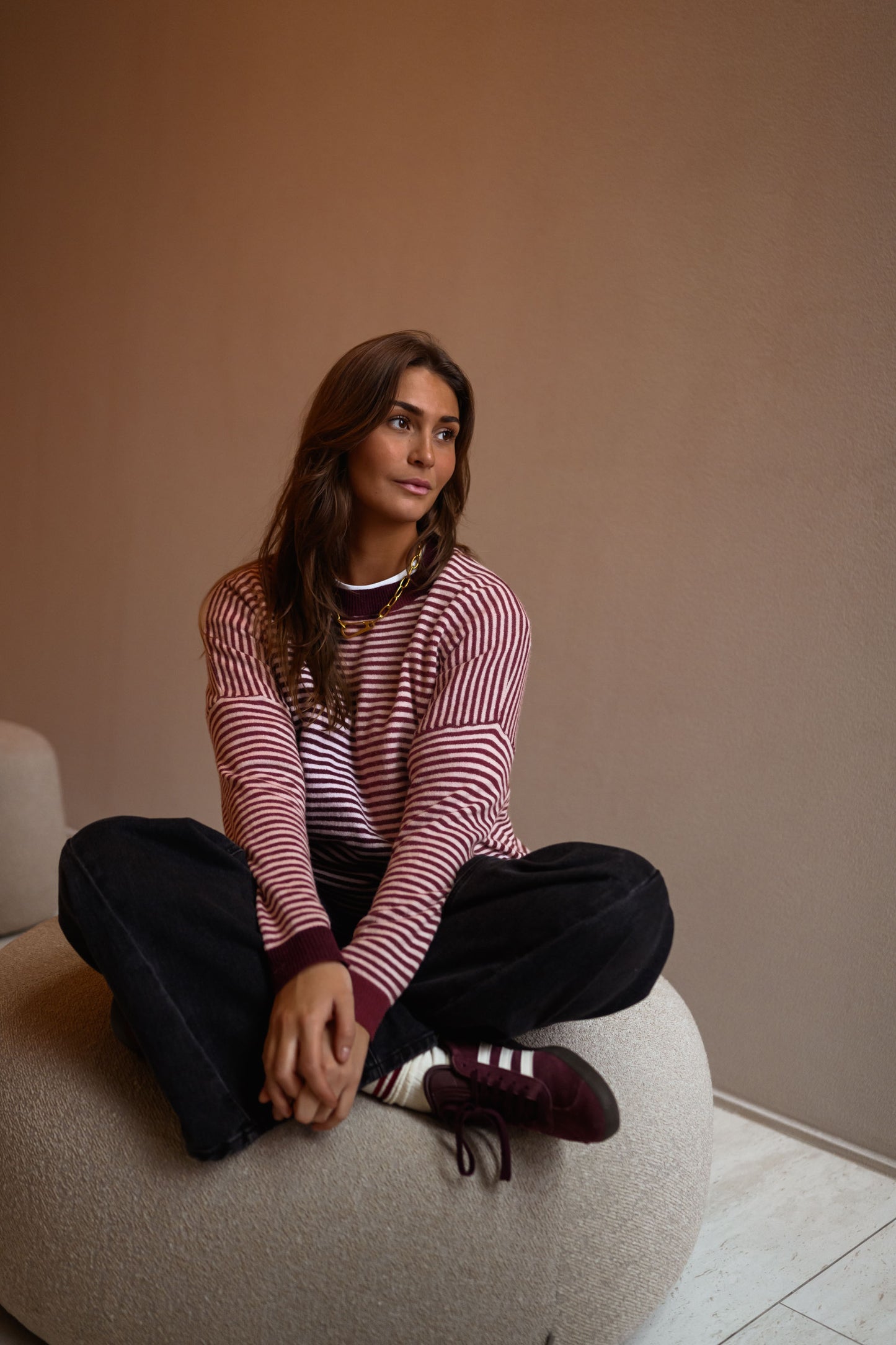 Pink and Red Striped Leona Sweater