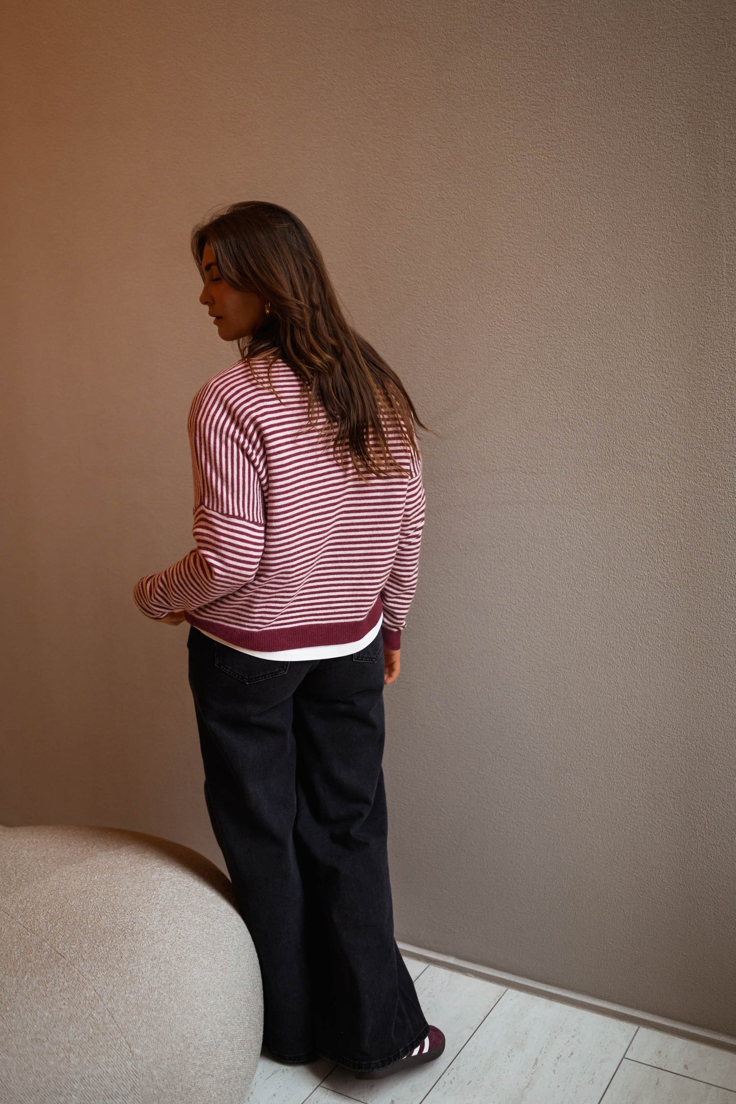 Pink and Red Striped Leona Sweater