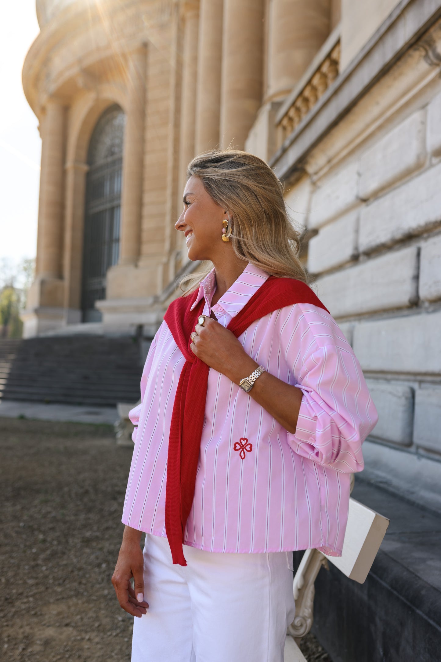 Pink Striped Robbie Shirt