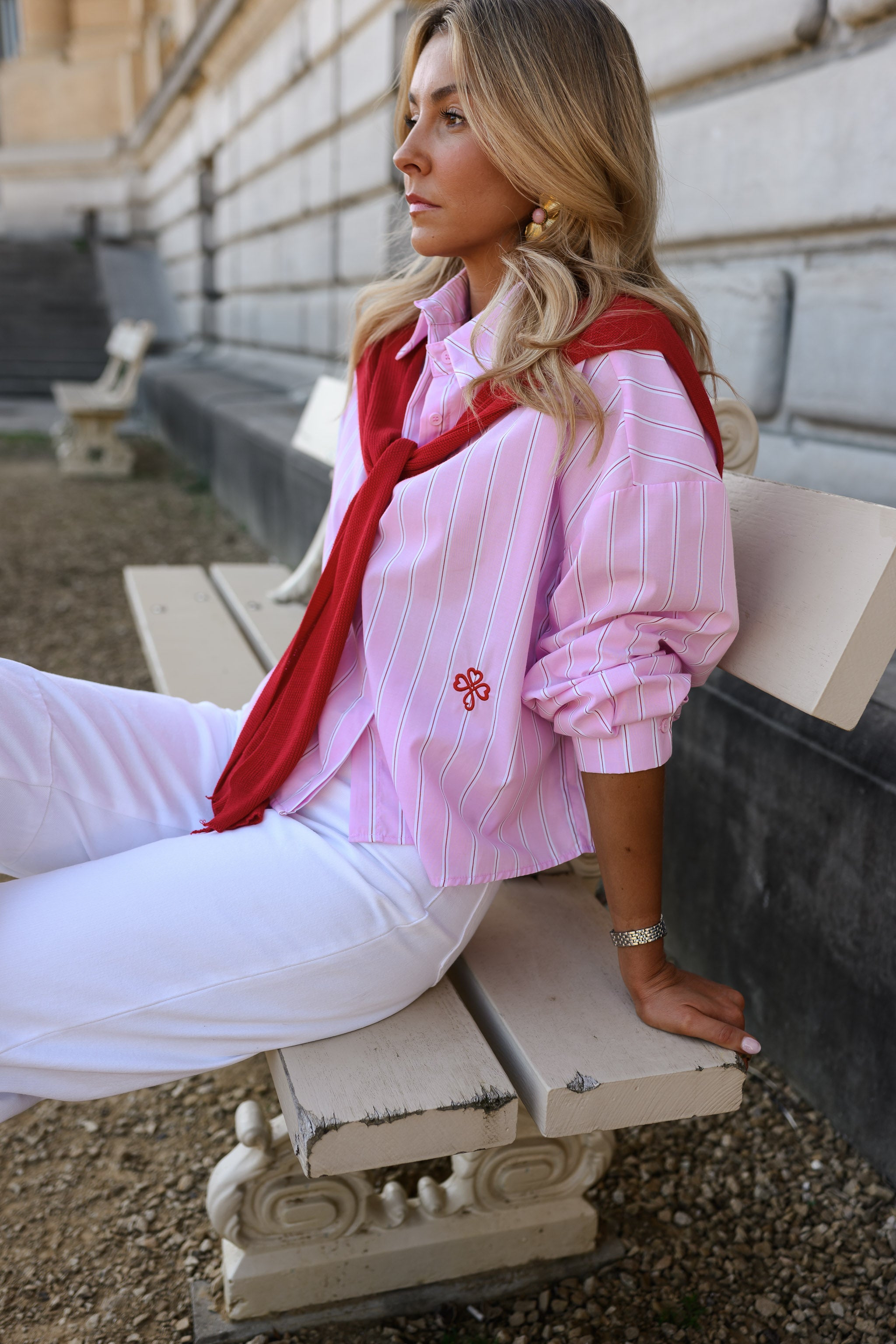 Pink Striped Robbie Shirt