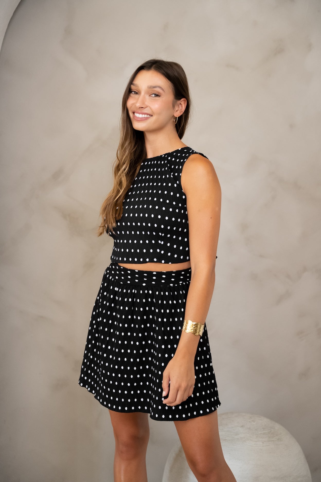 Black Polka Dots Pietra Top