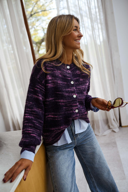 Purple Armen Cardigan