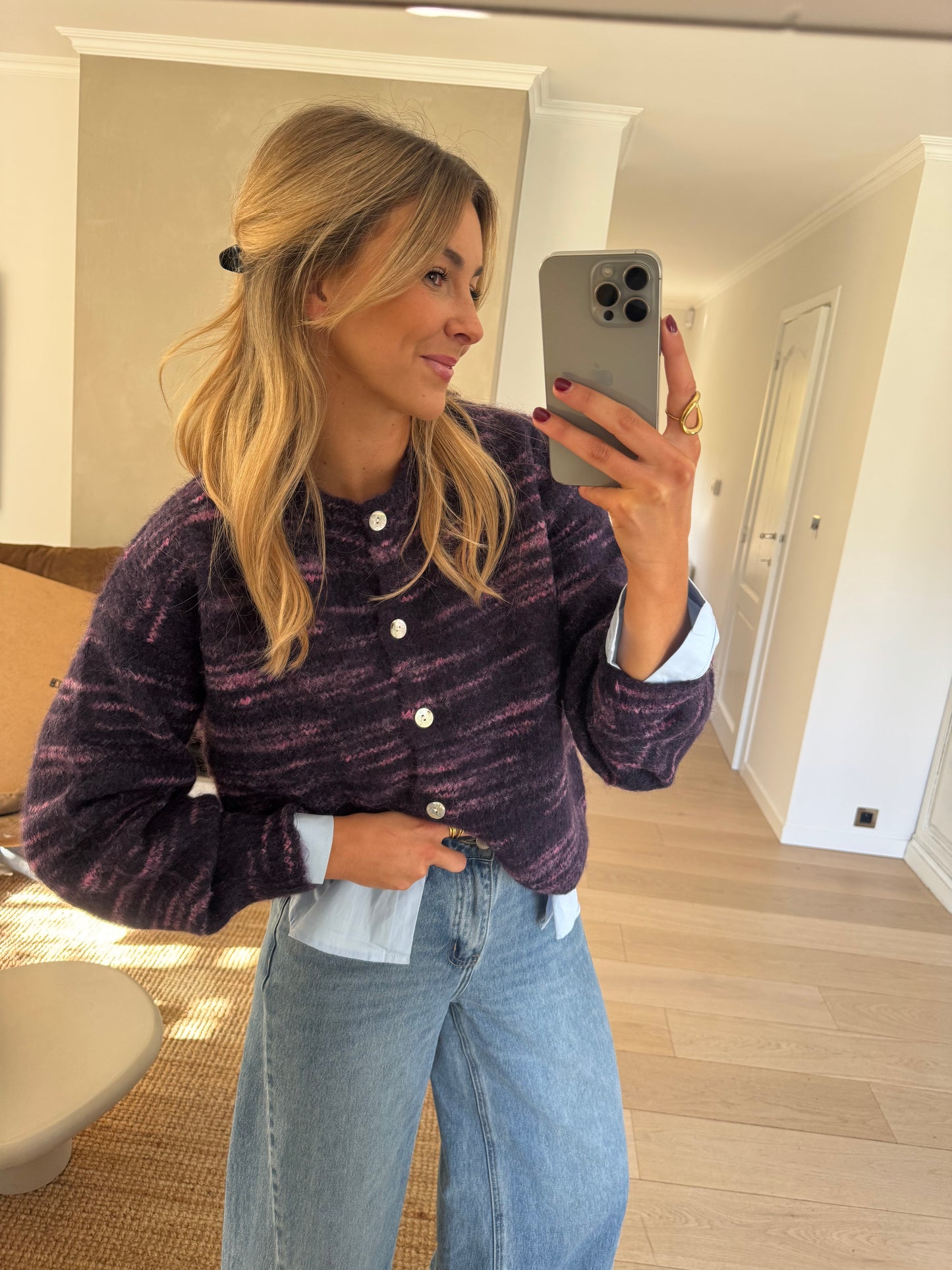 Purple Armen Cardigan