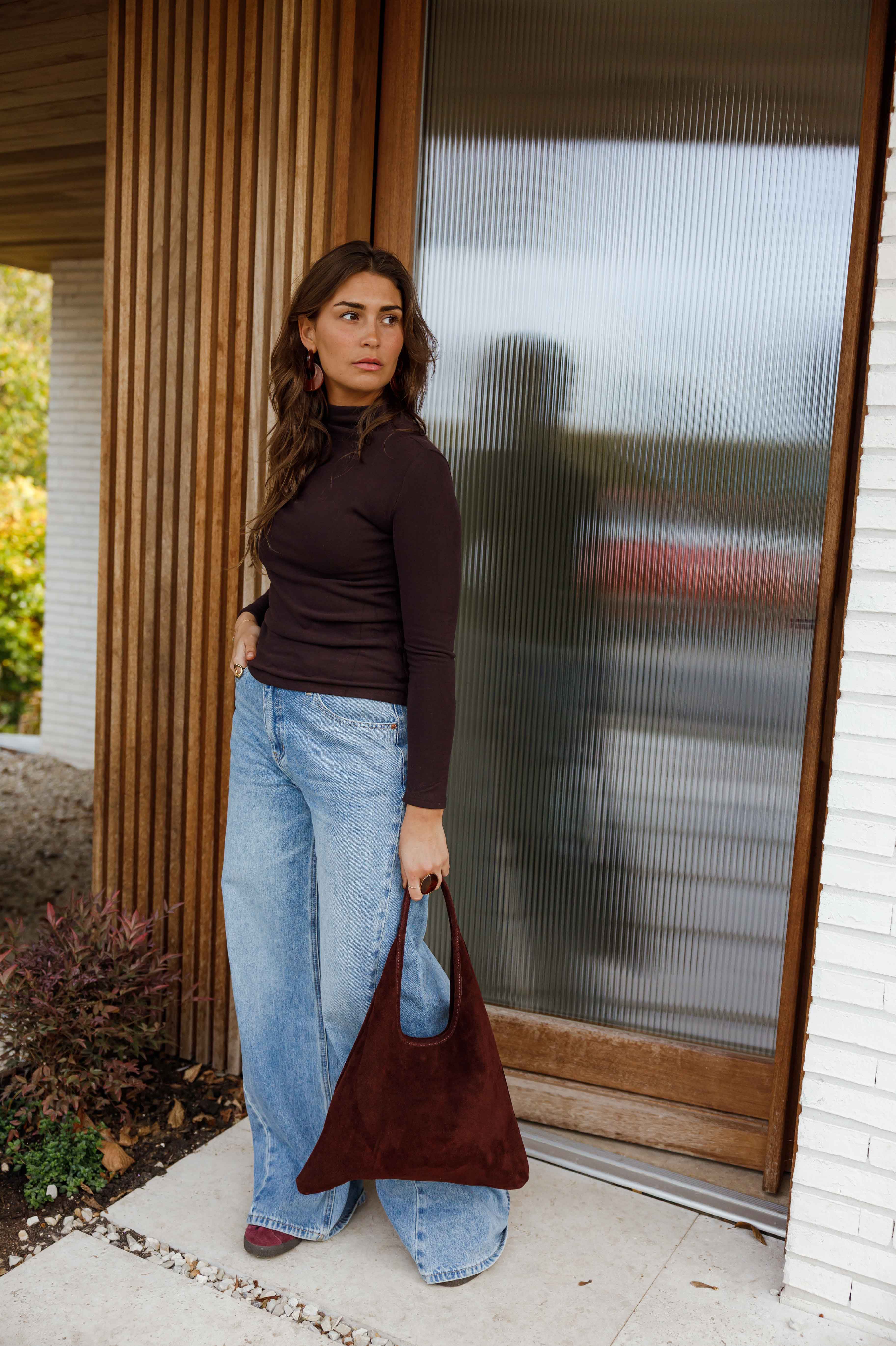 Dark Purple Debra Turtleneck Sweater