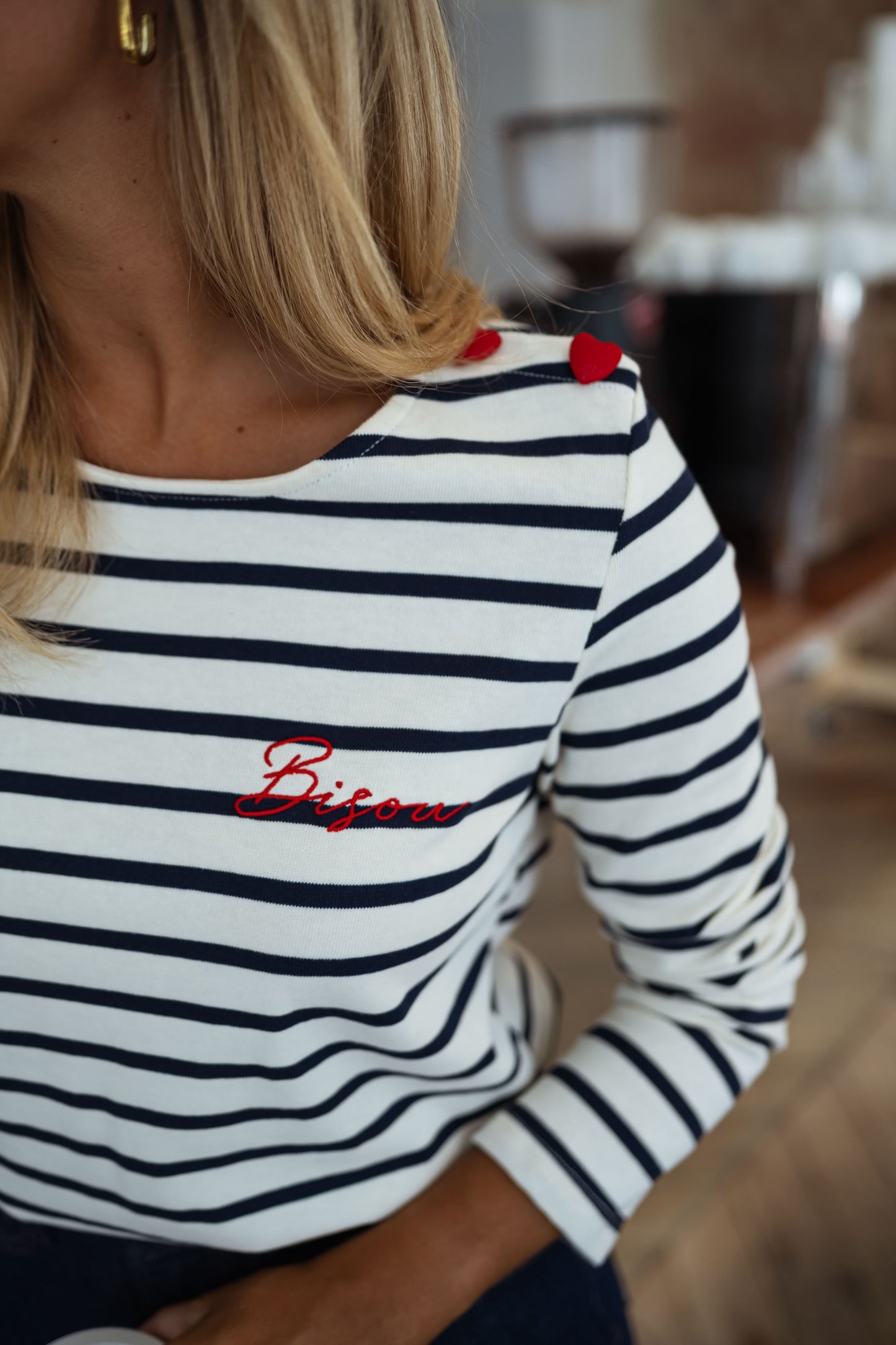 Striped Kiss T-shirt