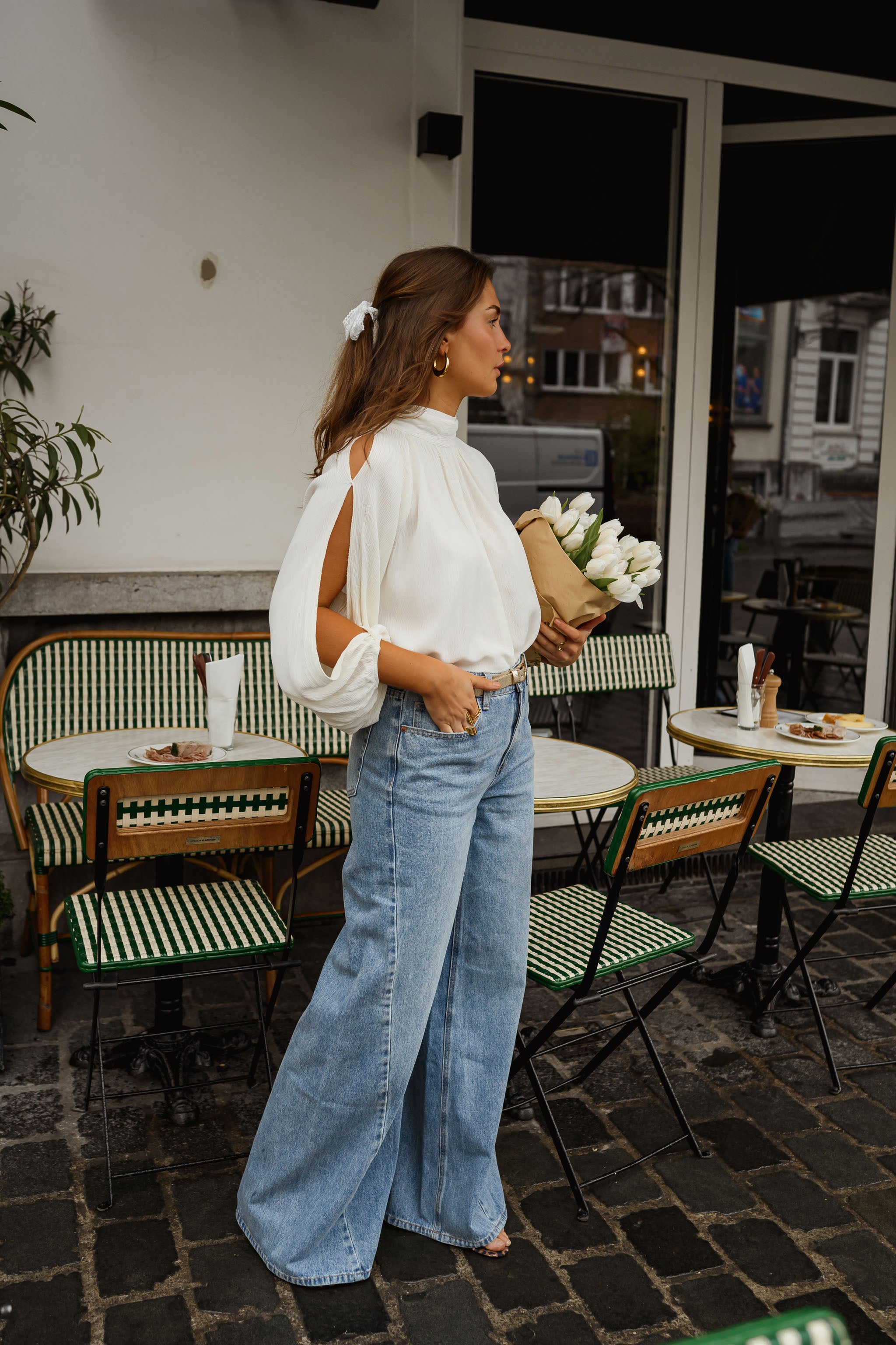 White Belly Blouse