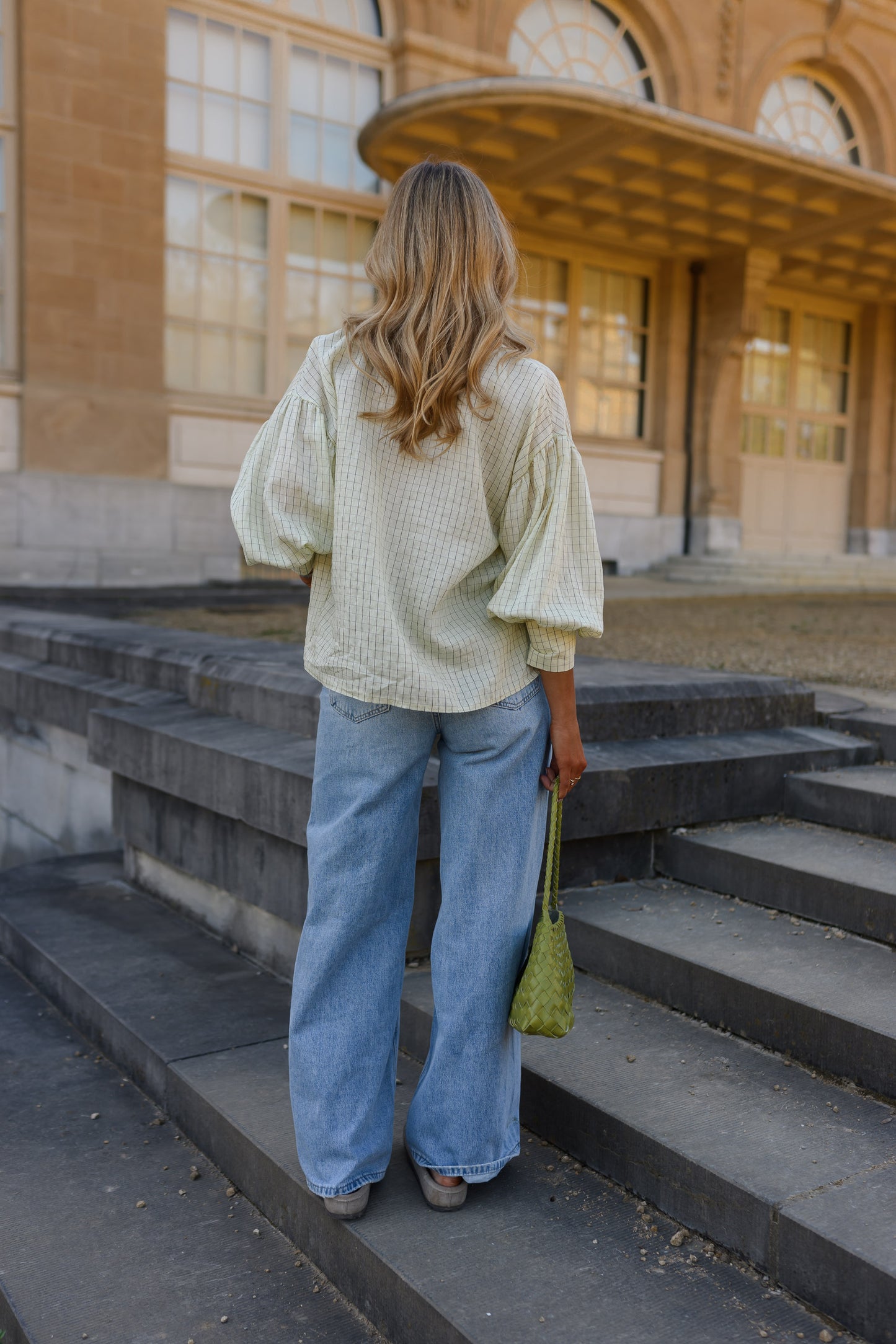 Yellow Checkered Dorine Blouse