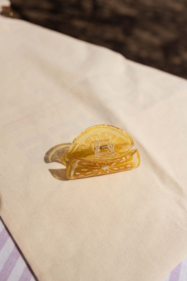 Yellow Lemon Hair Clip