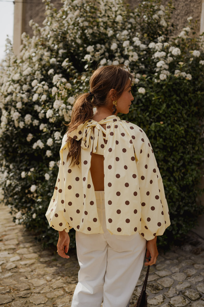 Yellow Polka Dot Laurya Blouse