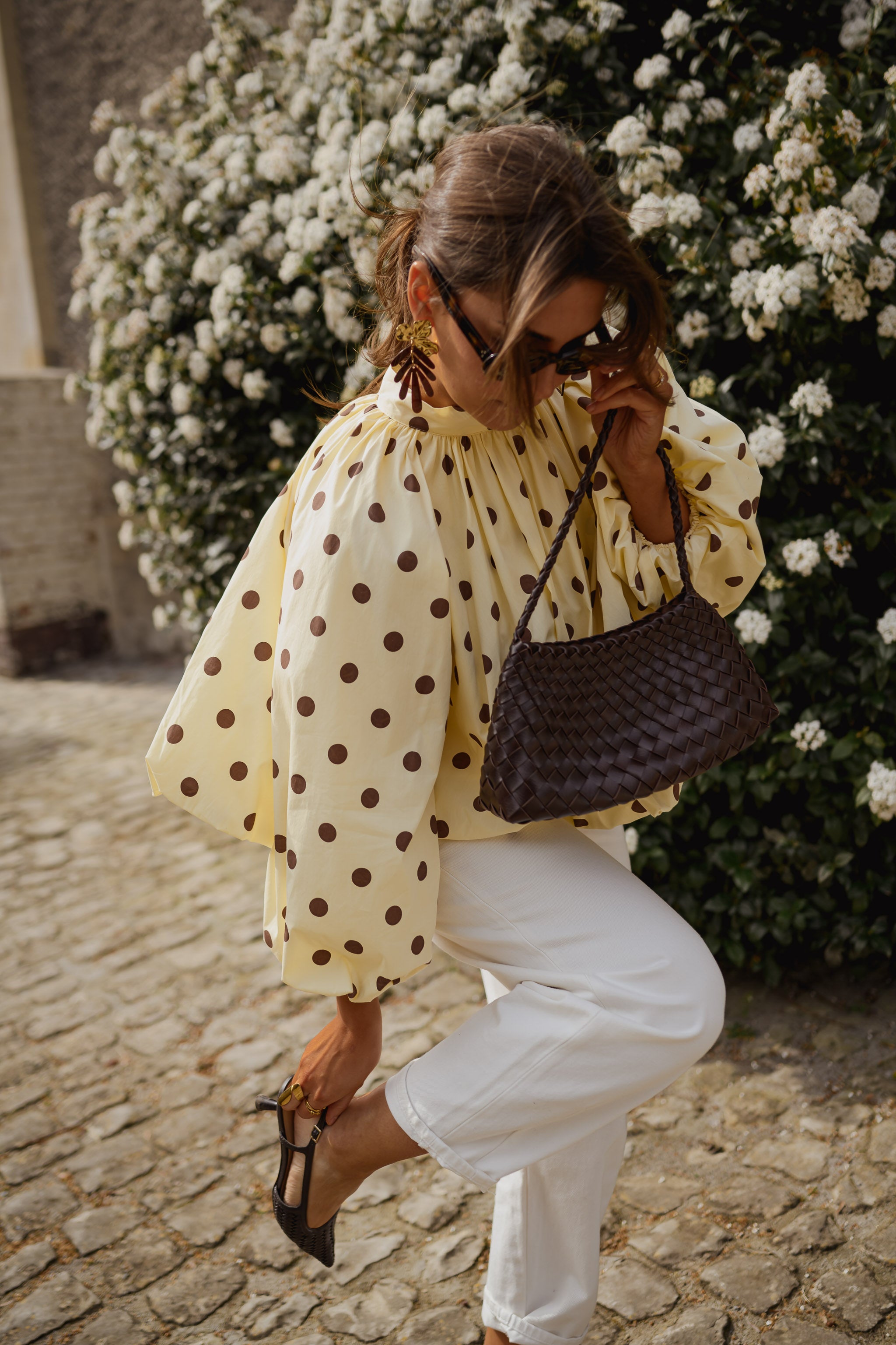 Yellow Polka Dot Laurya Blouse
