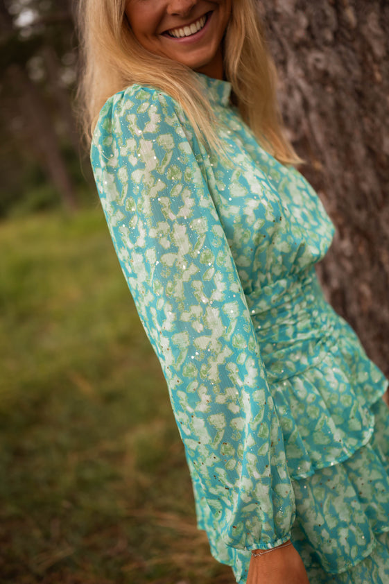 Blue and Green Manae Dress