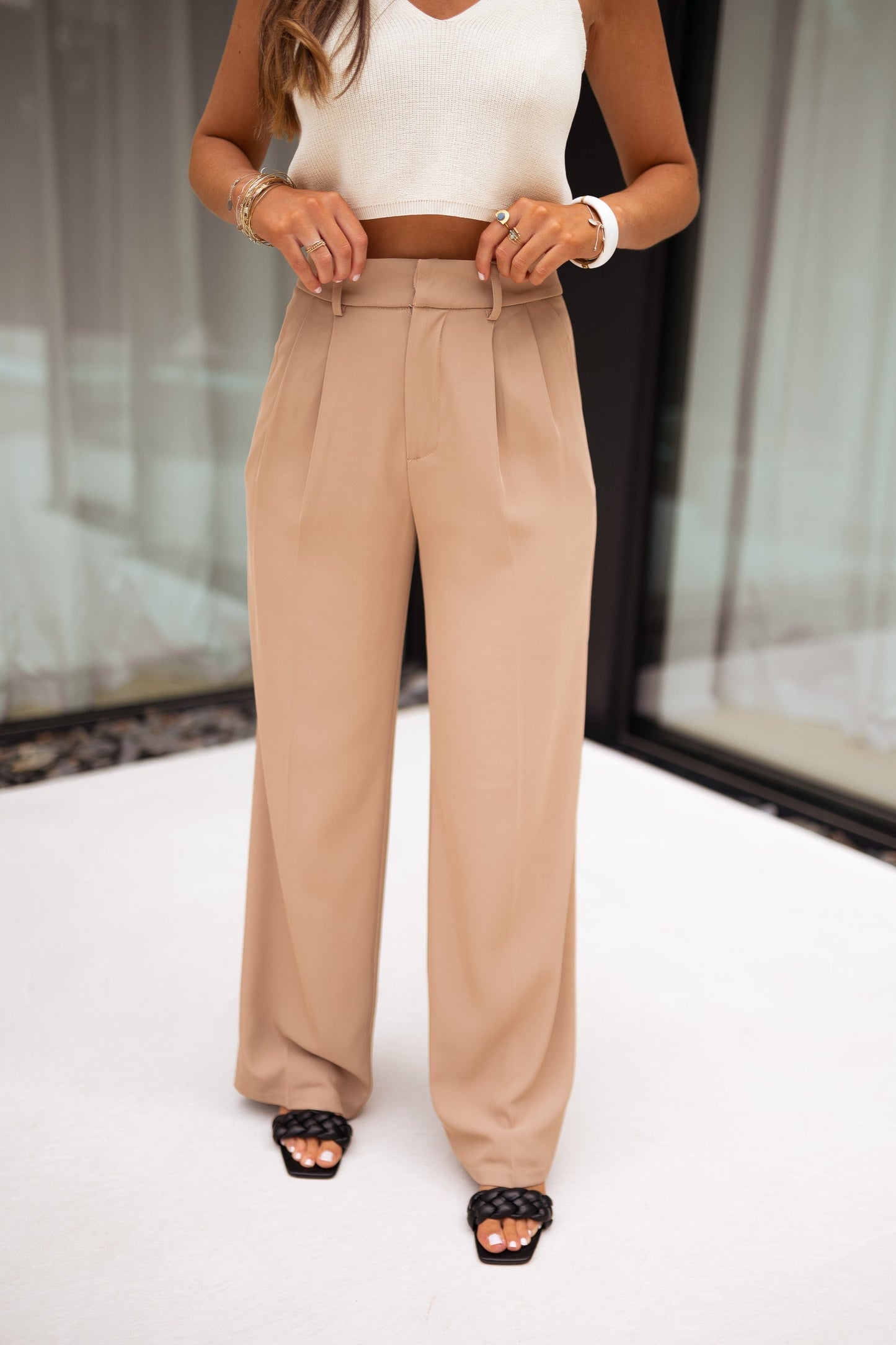 Beige Victor Pants - Easy Clothes North America