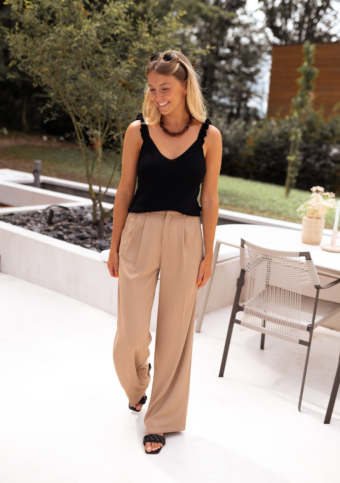 Beige Victor Pants - Easy Clothes North America