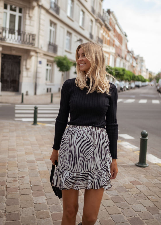 Black and White Maka Zebra Skirt