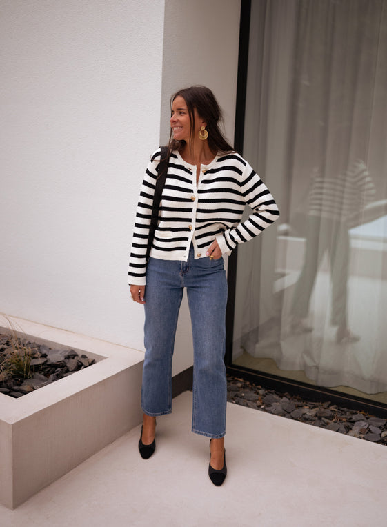 Striped Jeanne Cardigan