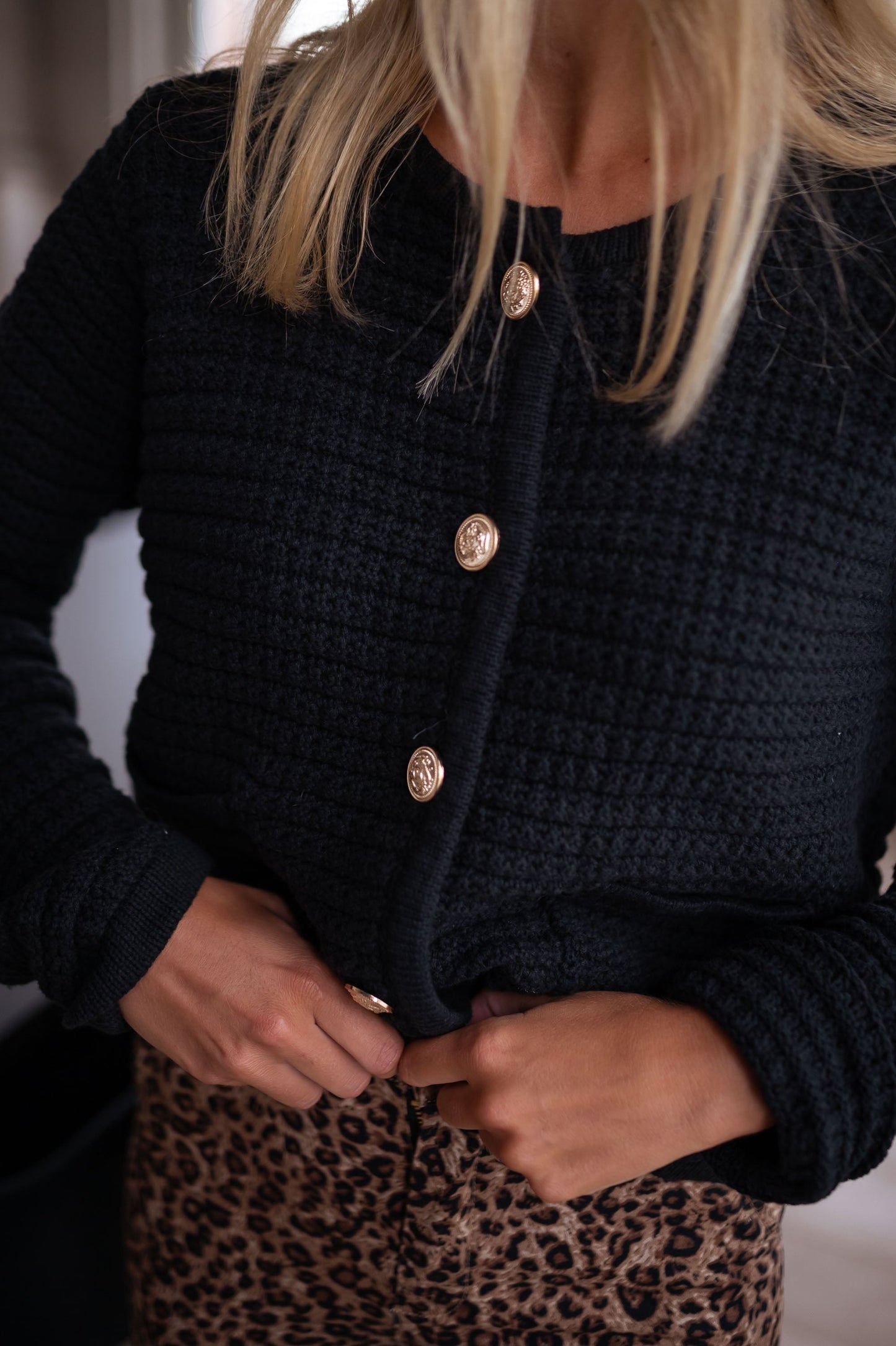 Black Lyno Cardigan