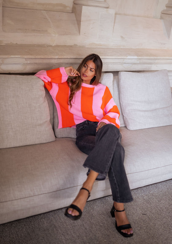 Pink and Orange Masson Sweater