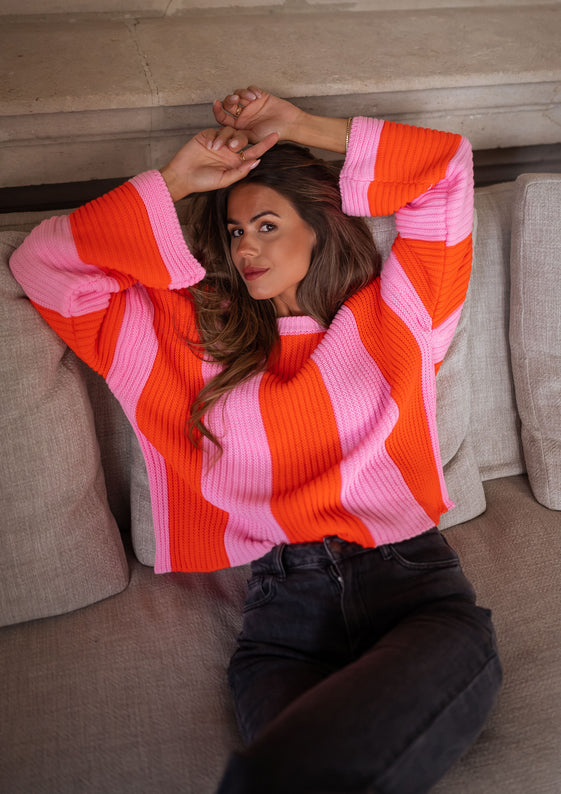 Pink and Orange Masson Sweater