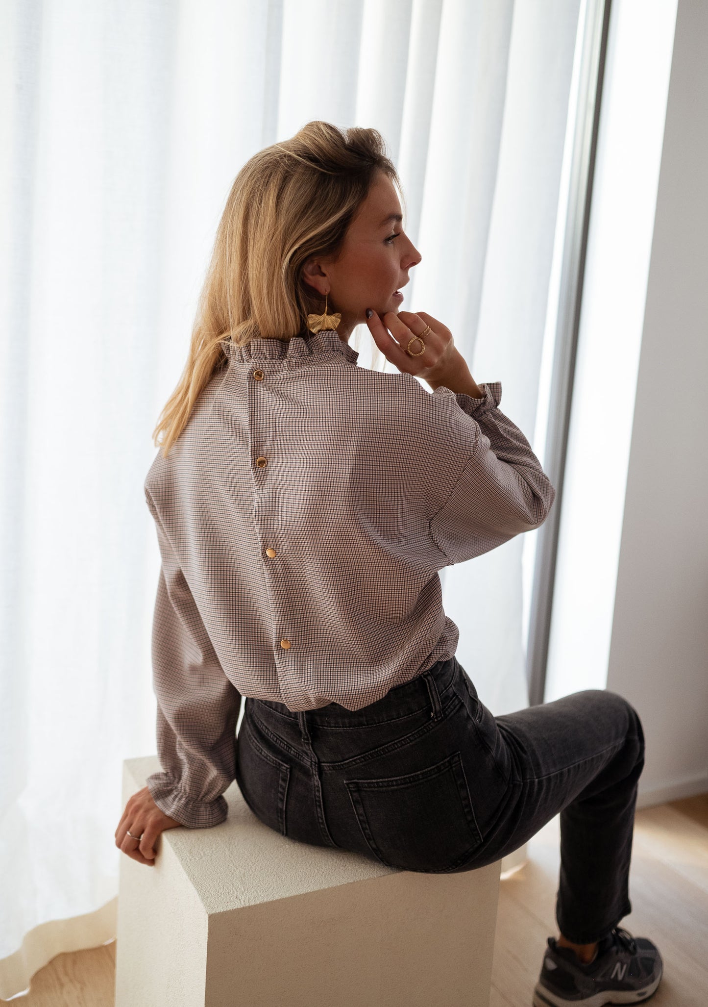 Checkered Maryse Blouse